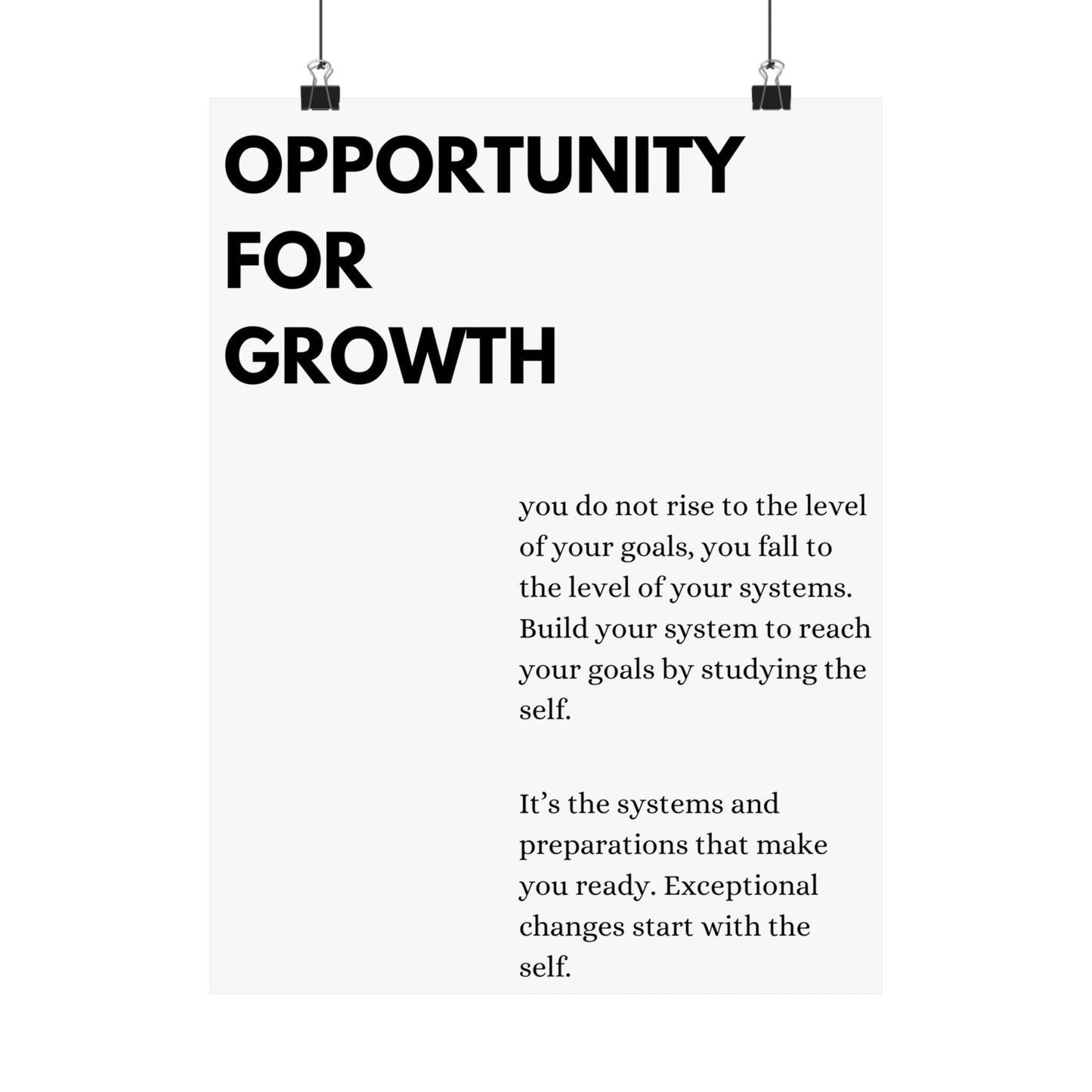 Opportunity for Growth.