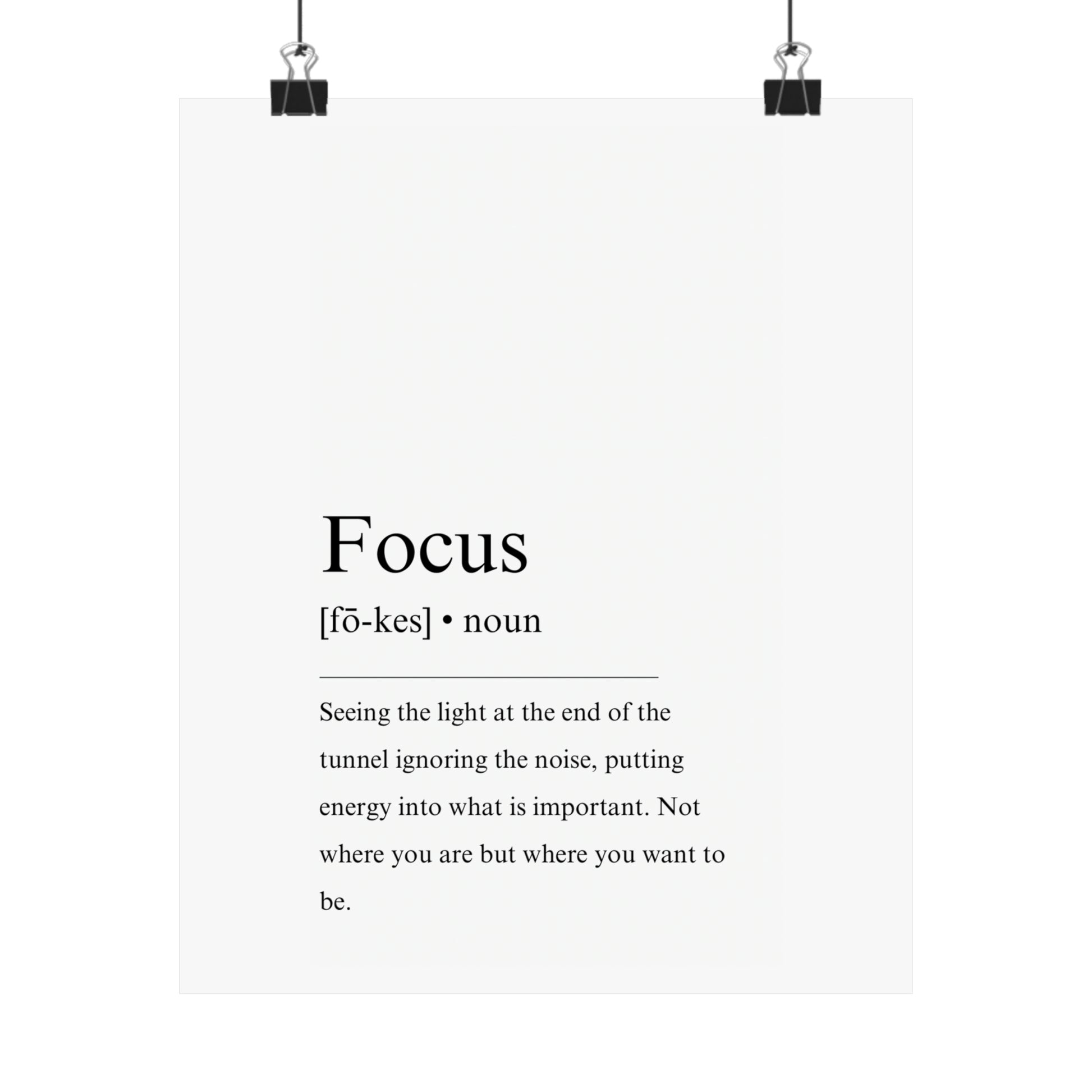 Focus Definition Poster - The Vertical Jump