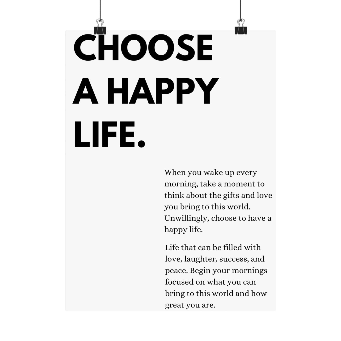 Choose A Happy Life. - The Vertical Jump