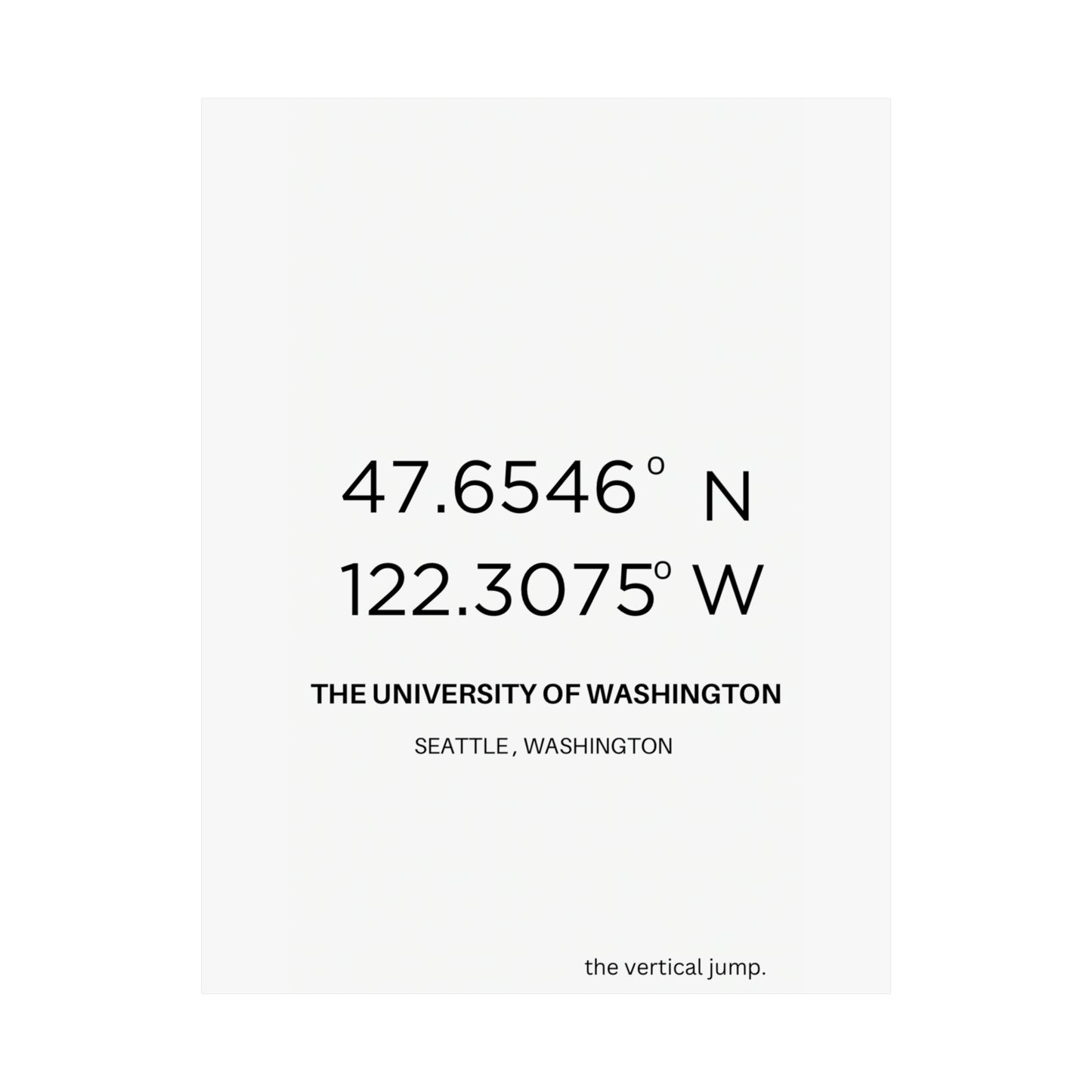 The University of Washington. - The Vertical Jump