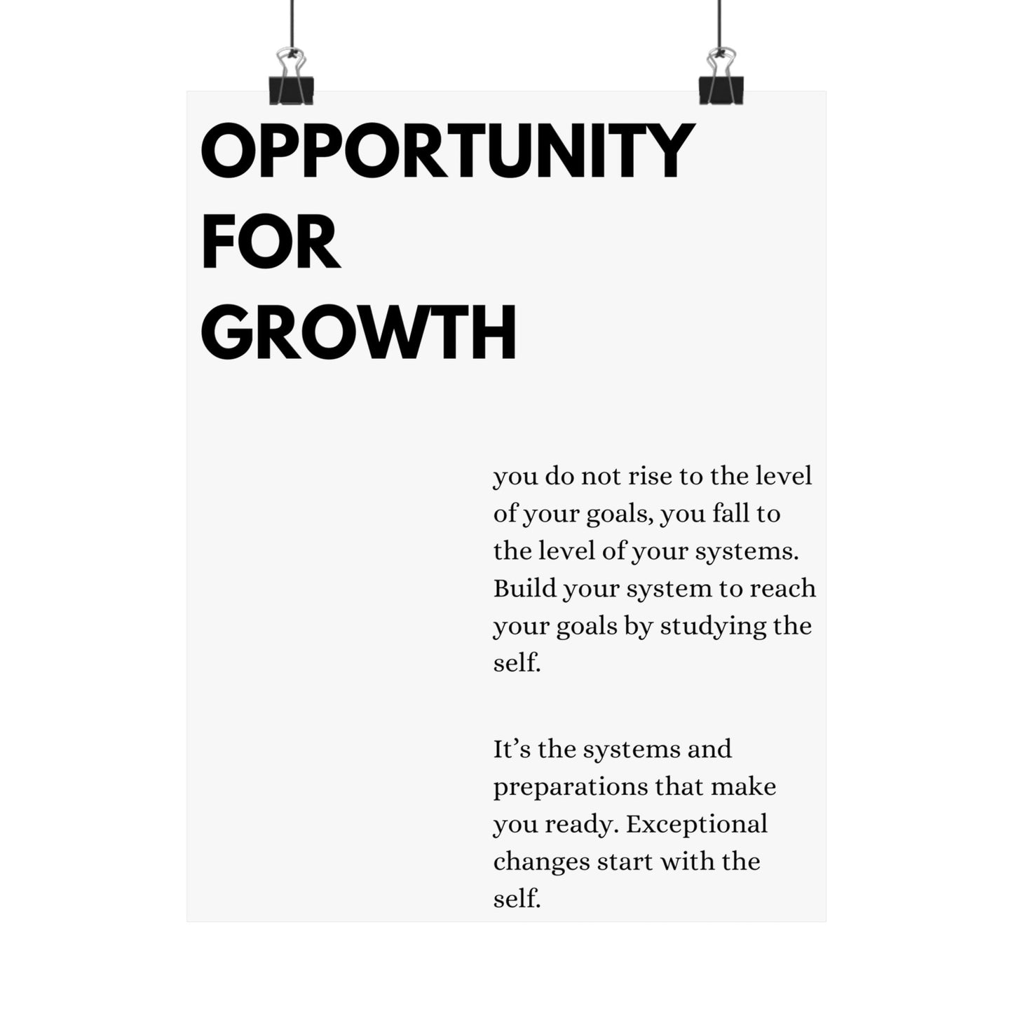 Opportunity for Growth.