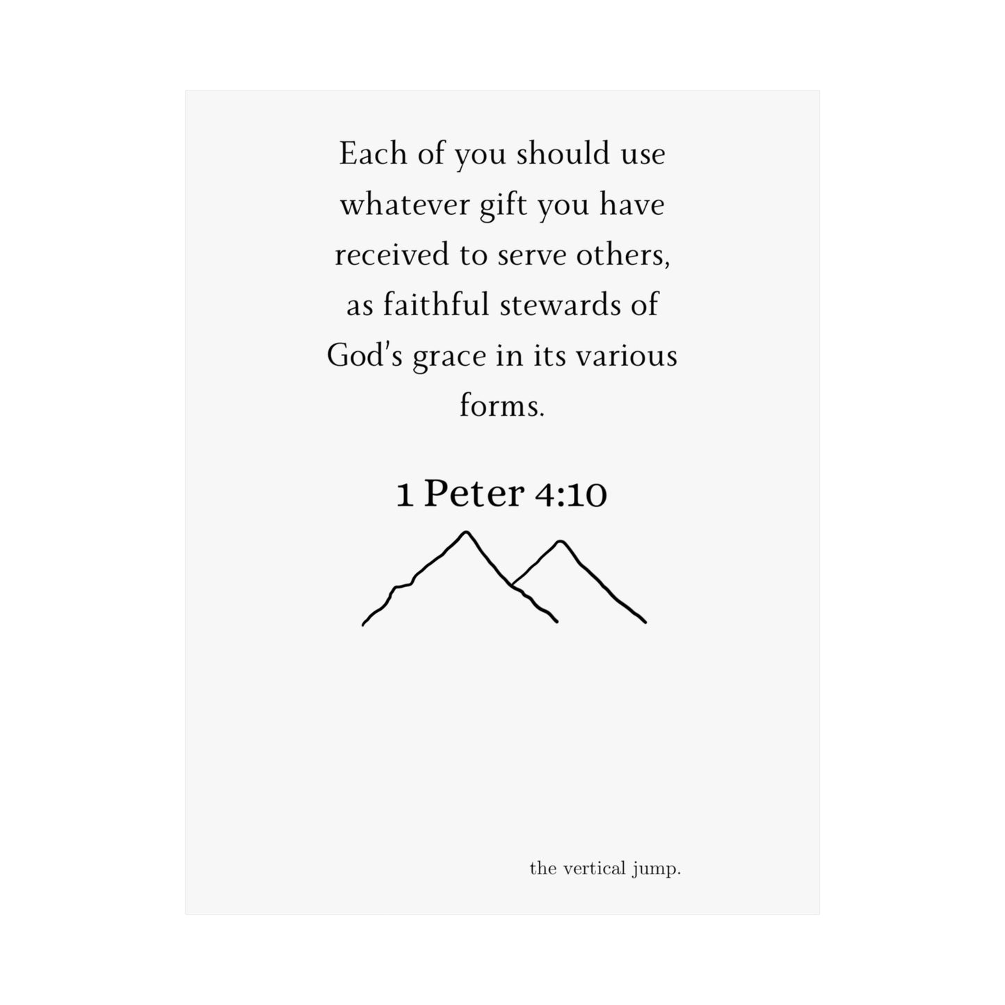 1 Peter 4:10 - The Vertical Jump