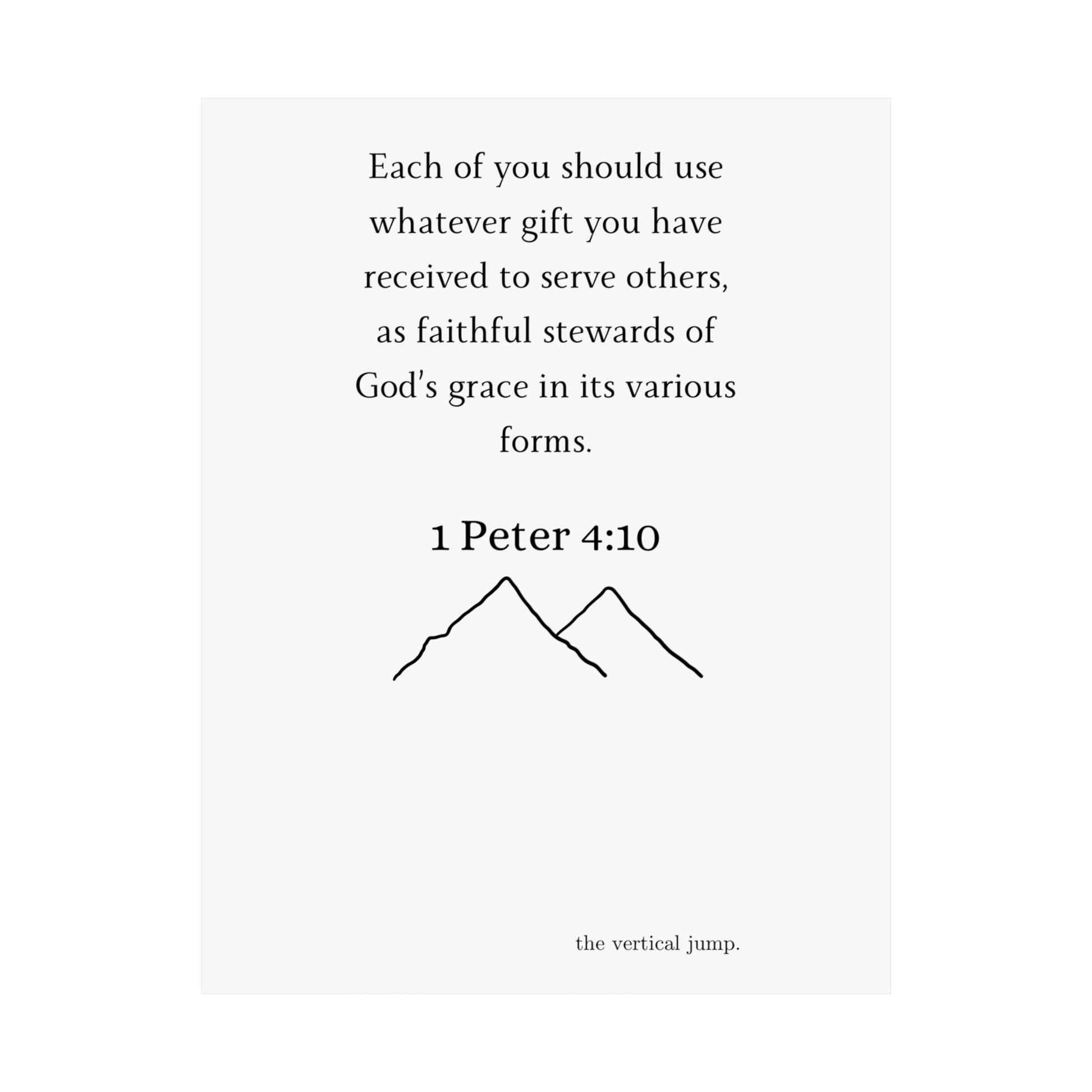 1 Peter 4:10 - The Vertical Jump