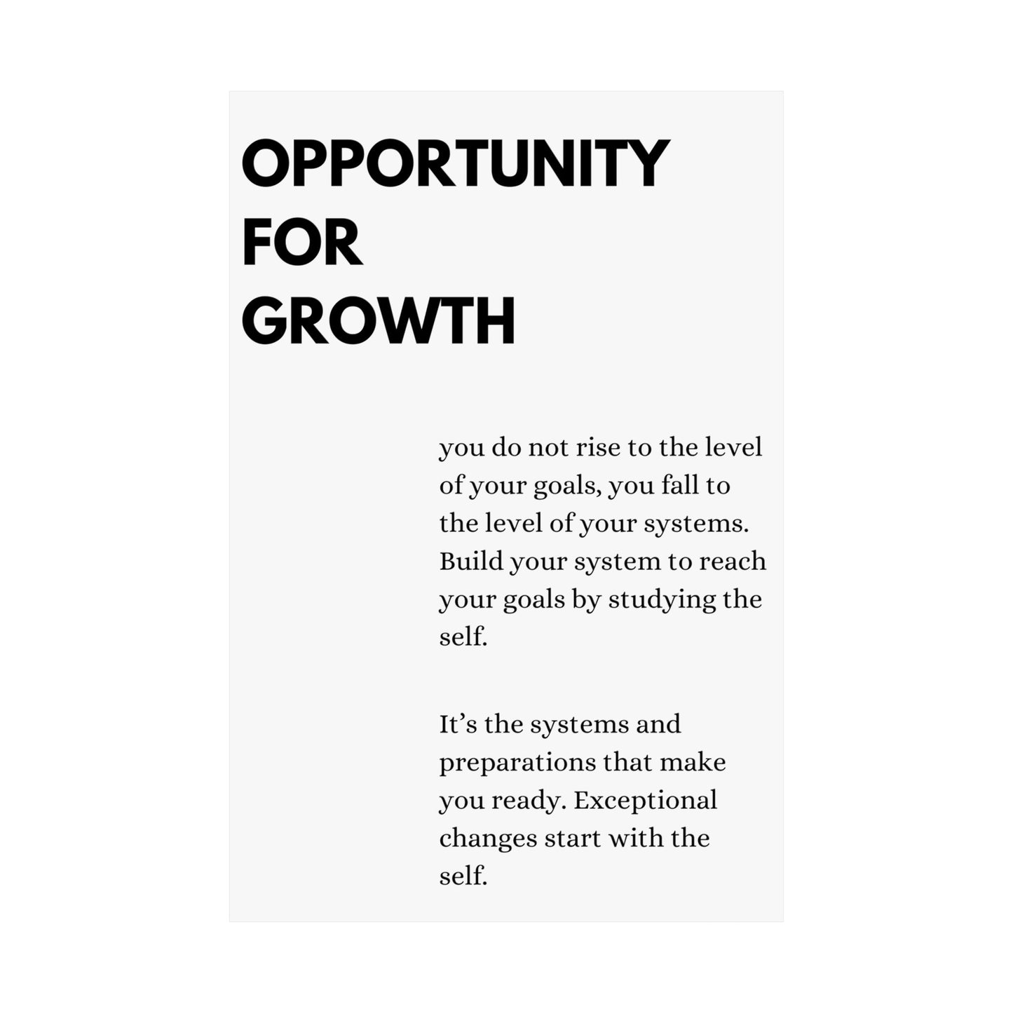 Opportunity for Growth.