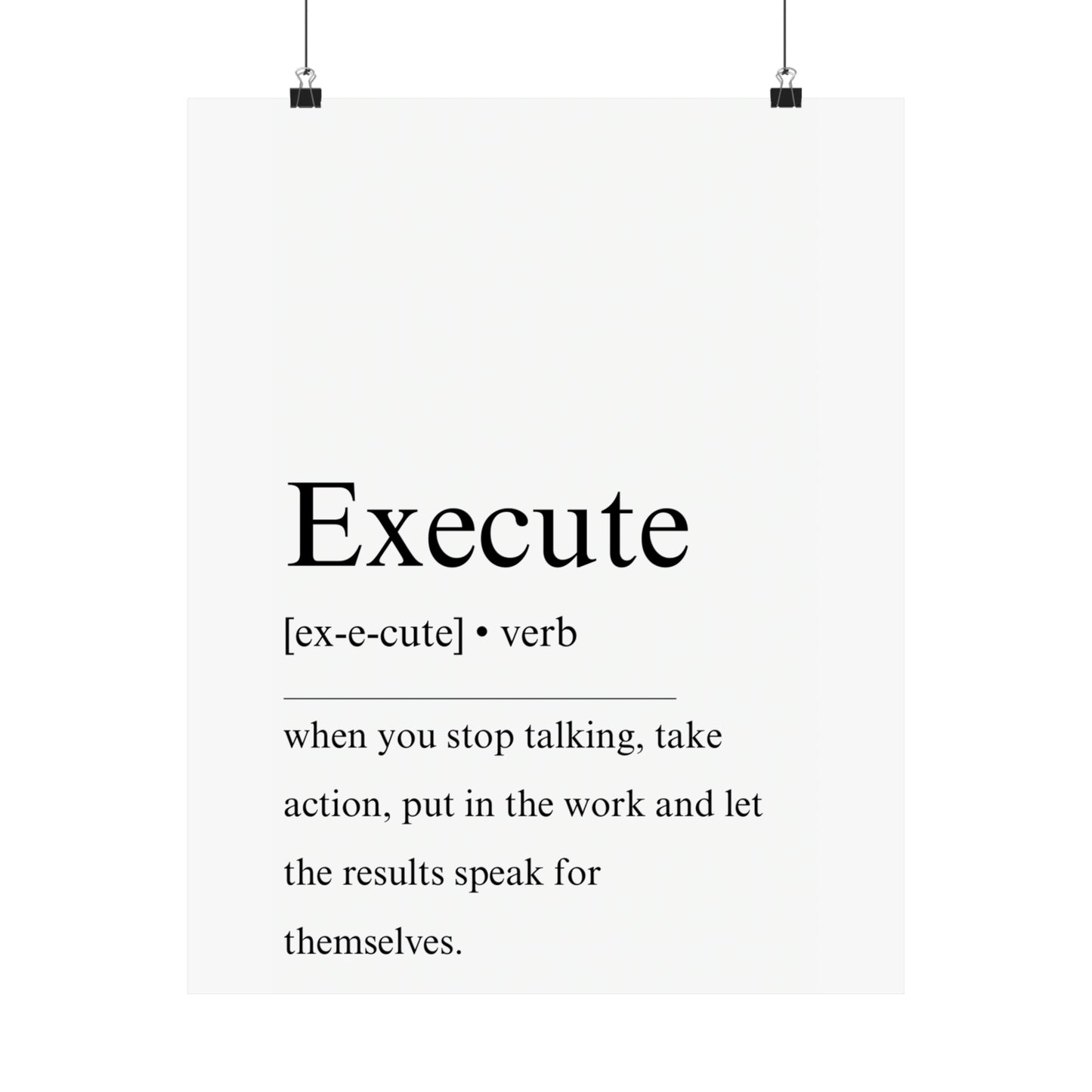 Execute definition poster - The Vertical Jump