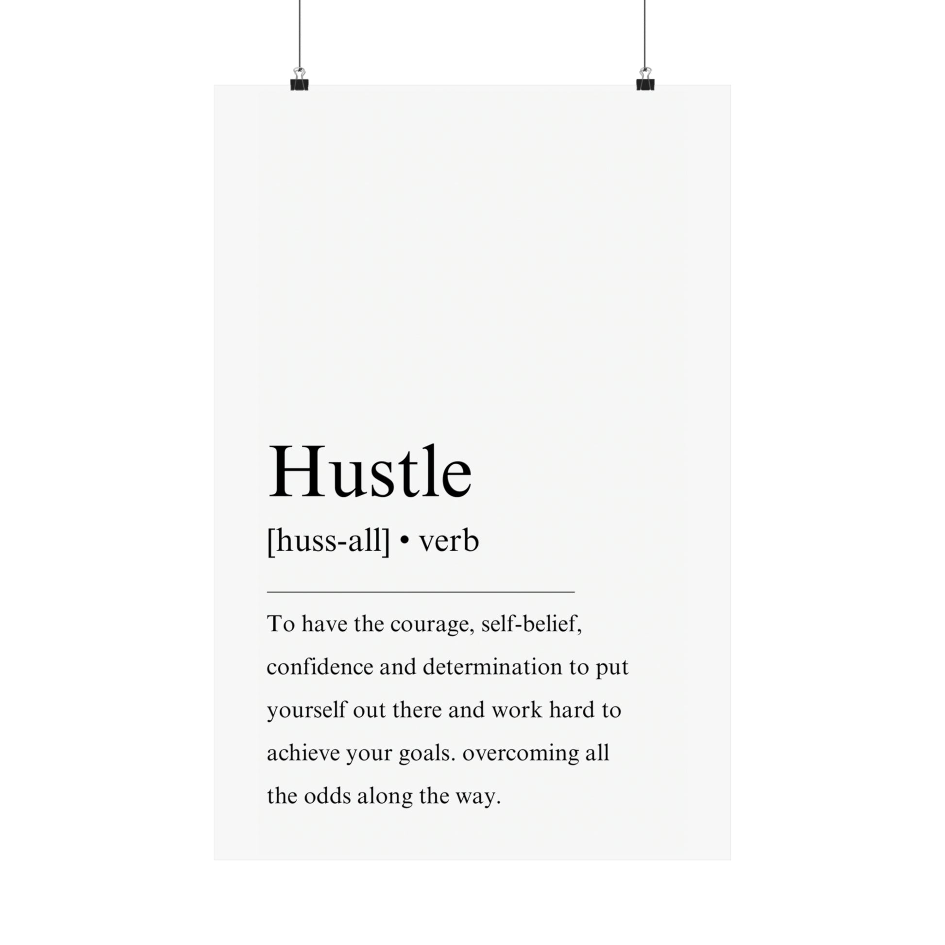 Hustle Definition Poster - The Vertical Jump