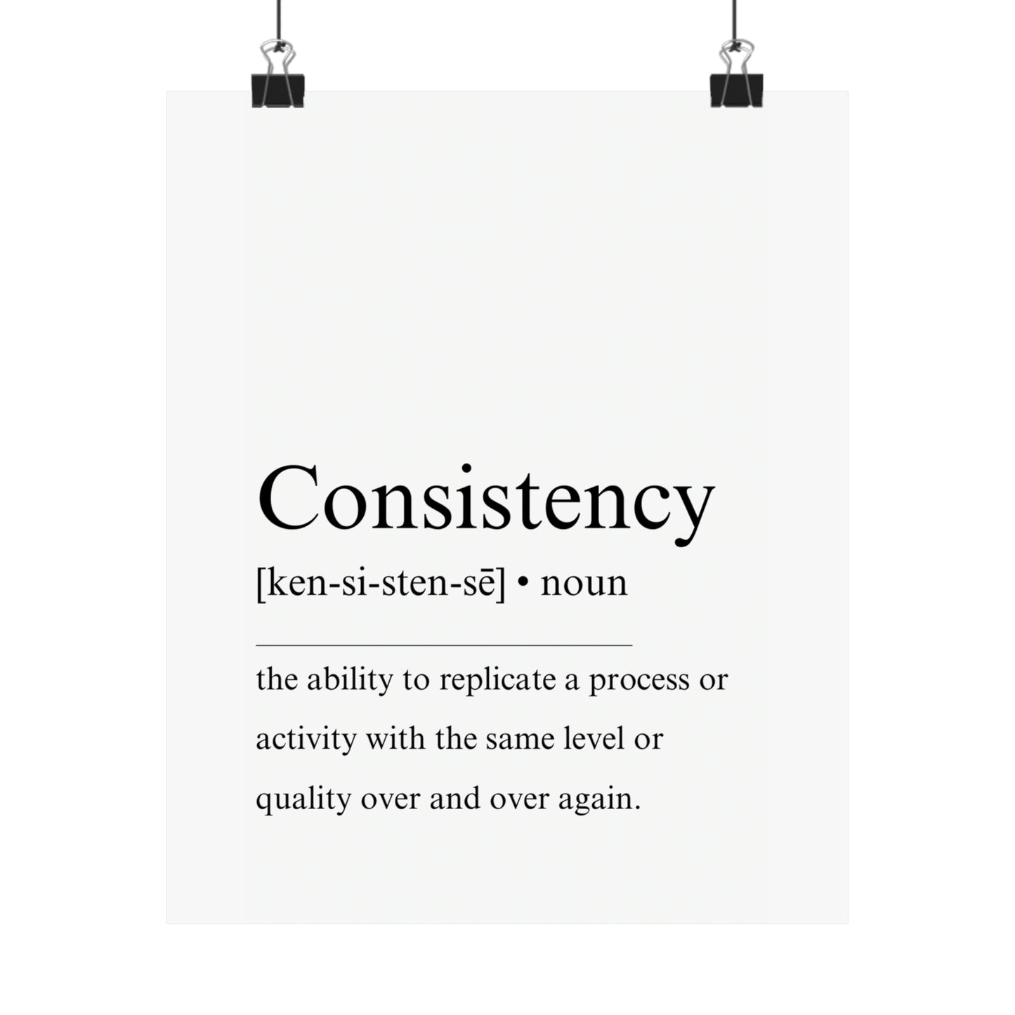 Consistency definition poster - The Vertical Jump