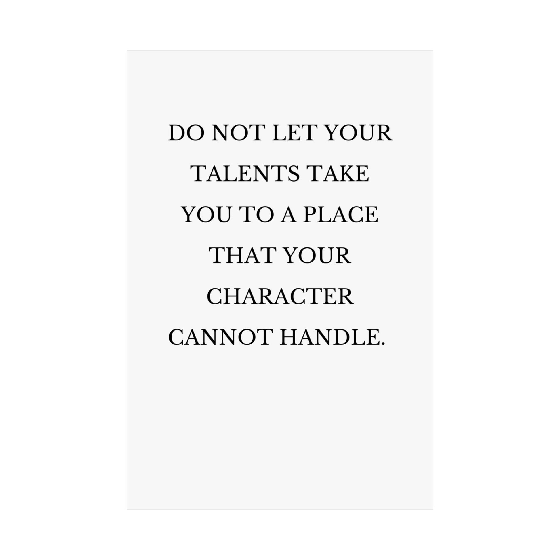 Do Not Let Your Talents - The Vertical Jump