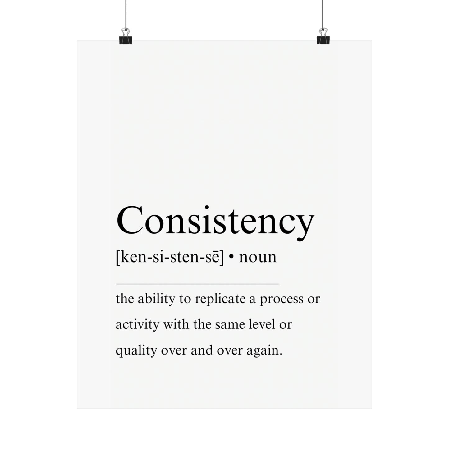 Consistency definition poster - The Vertical Jump