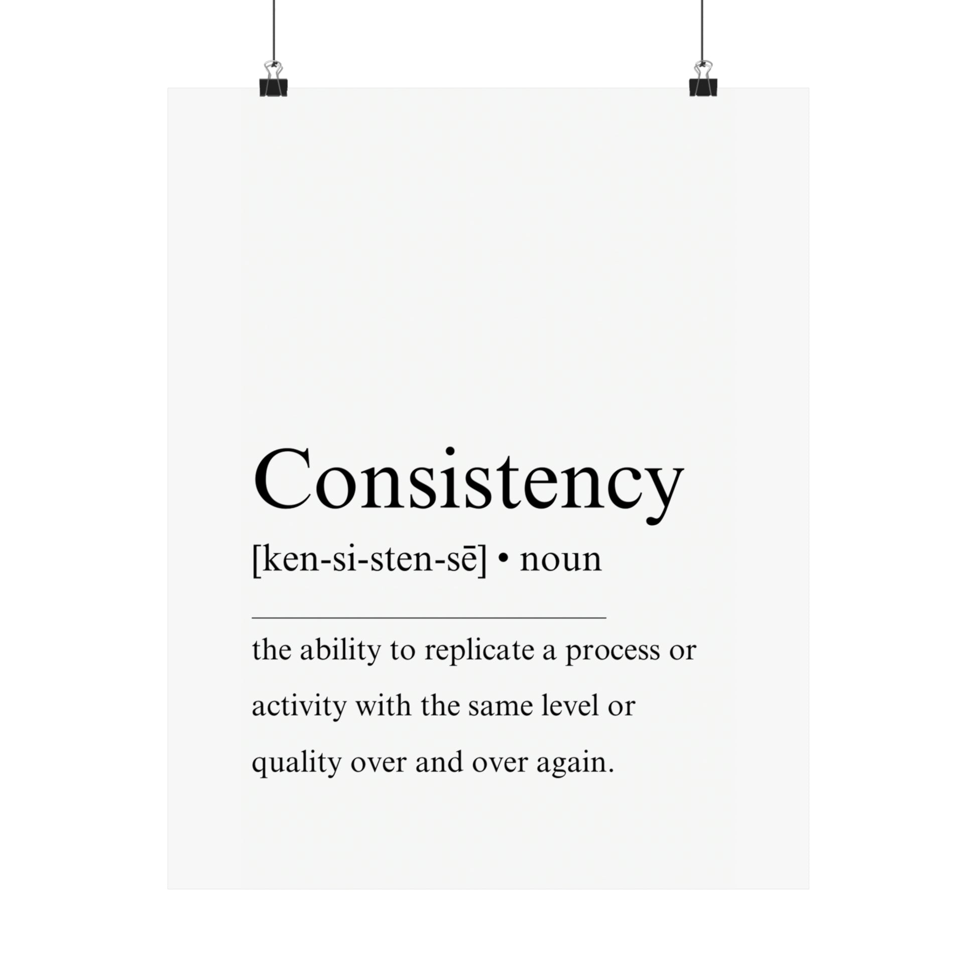 Consistency definition poster - The Vertical Jump