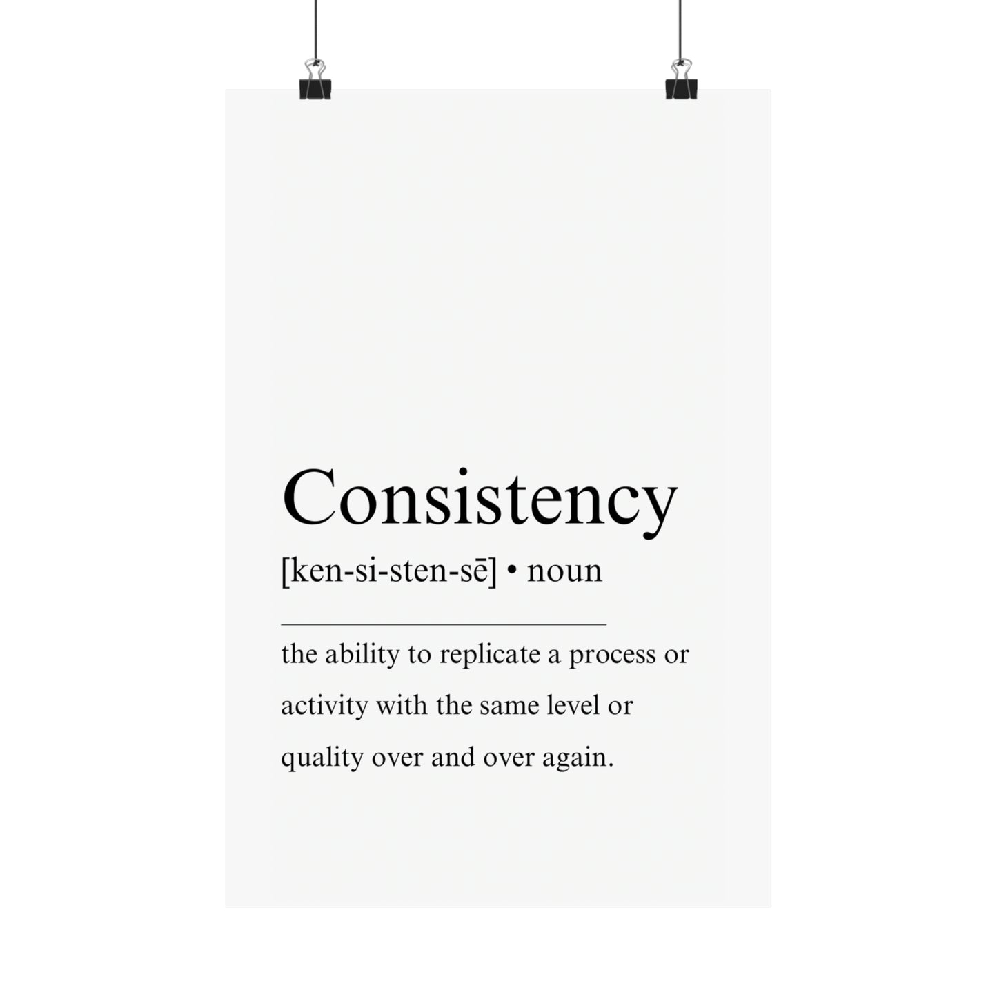 Consistency definition poster - The Vertical Jump