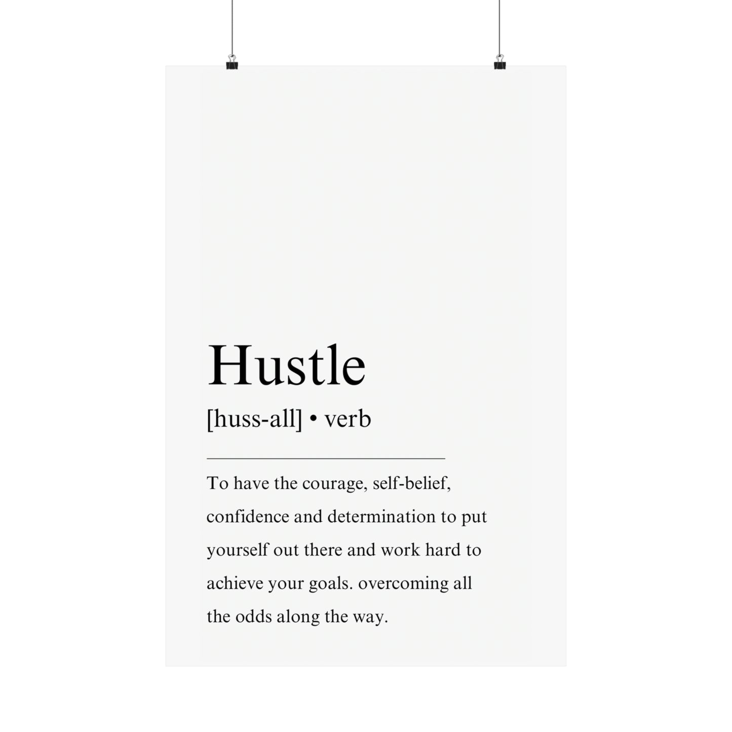 Hustle Definition Poster - The Vertical Jump