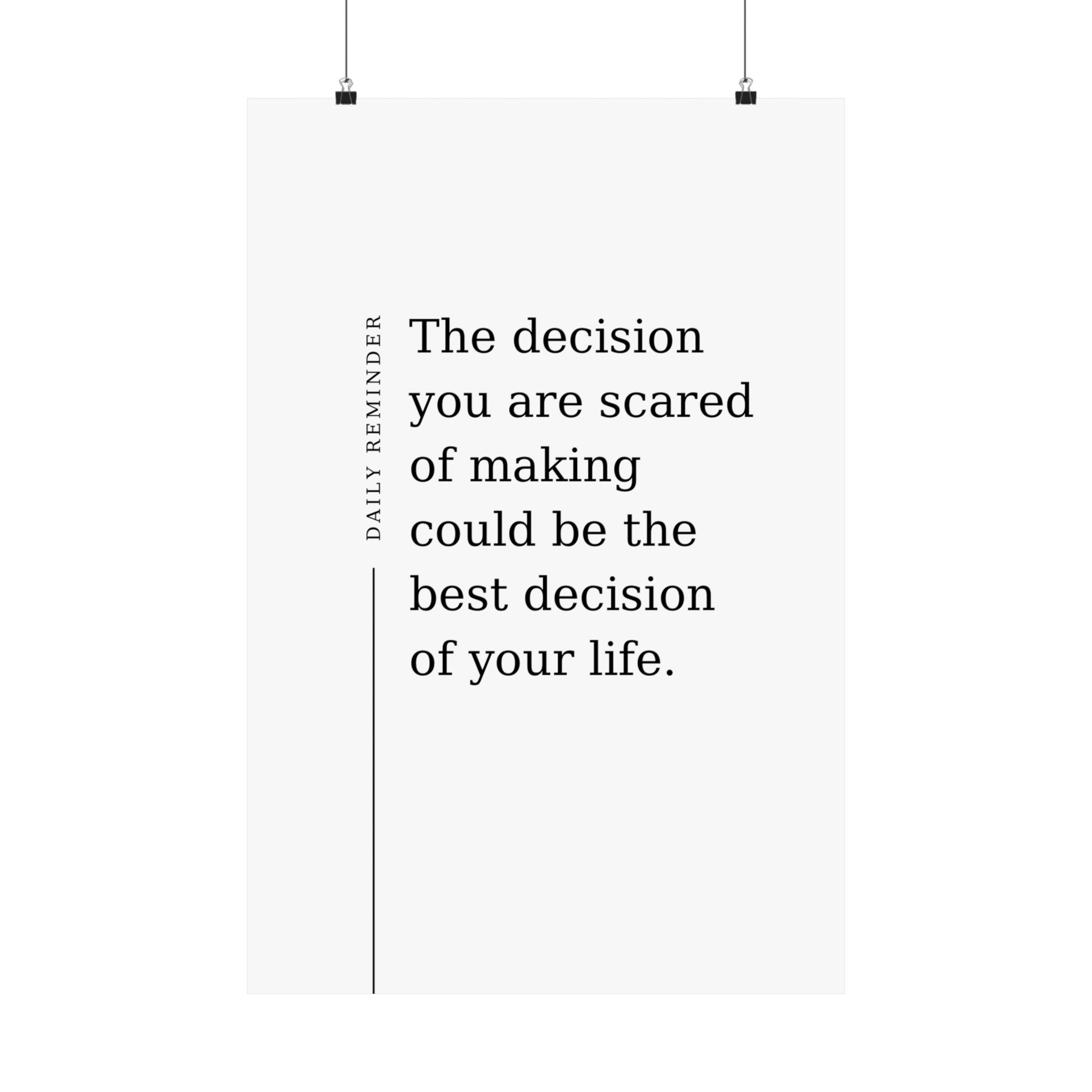 Daily Reminder: The decision you are scared of making - The Vertical Jump