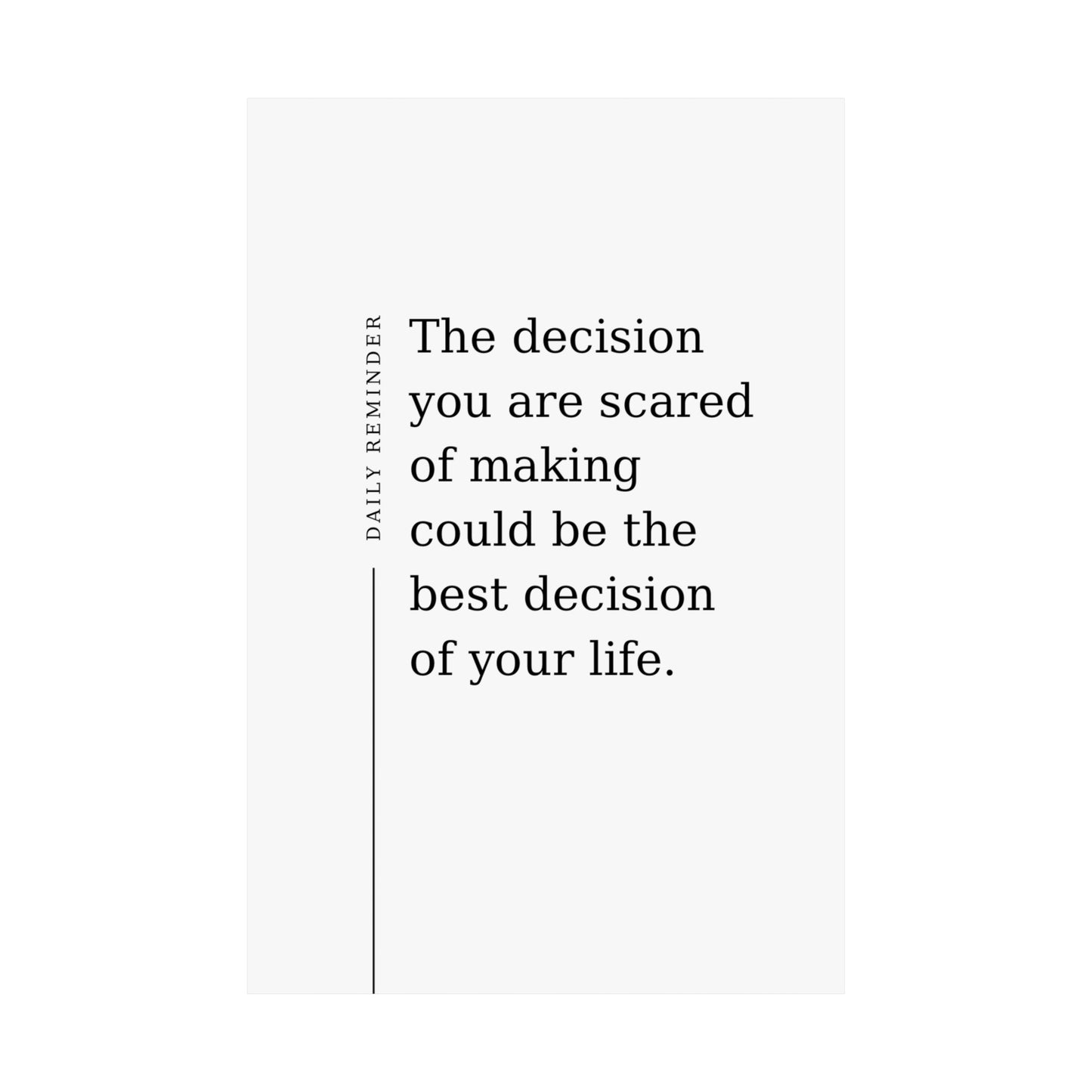 Daily Reminder: The decision you are scared of making - The Vertical Jump