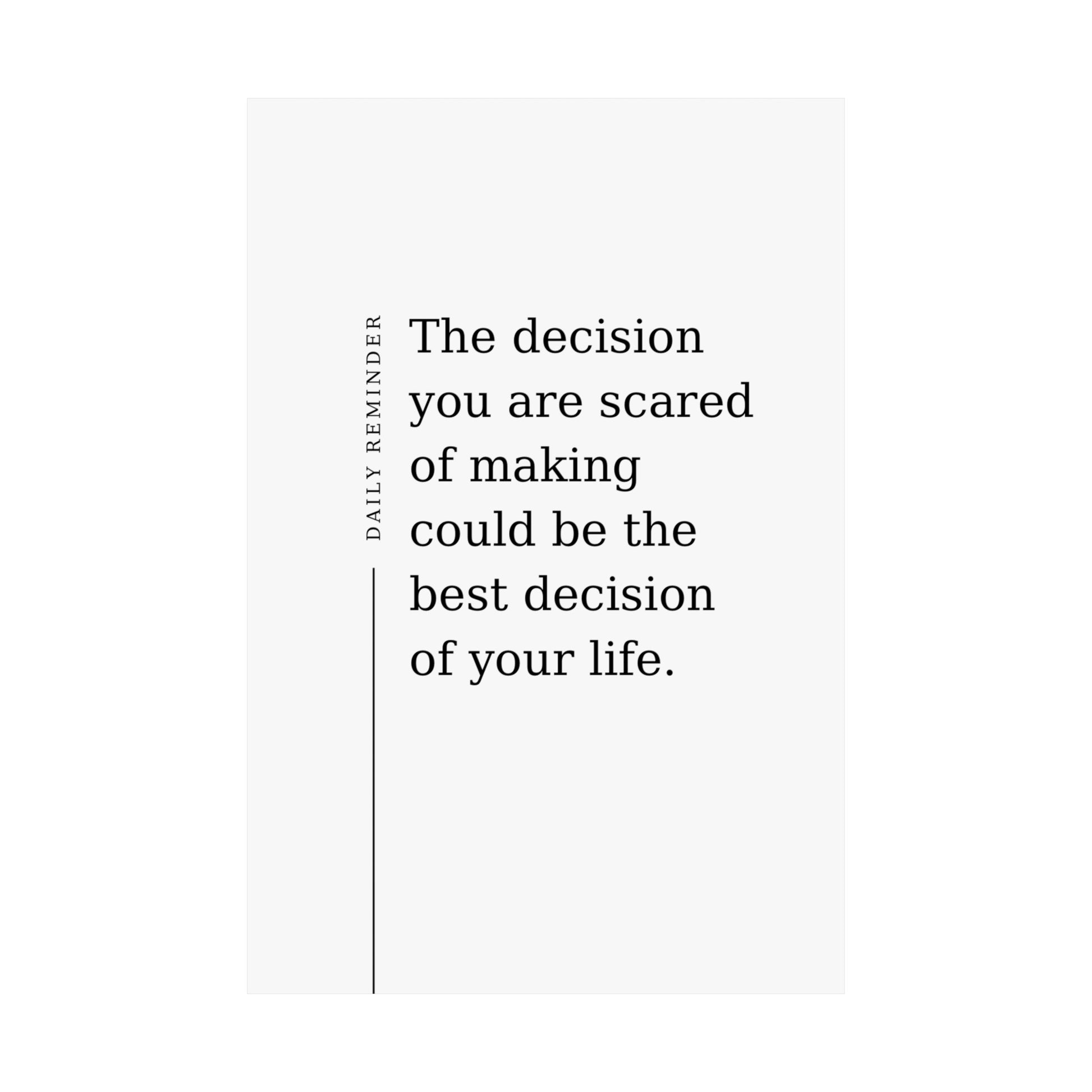 Daily Reminder: The decision you are scared of making - The Vertical Jump