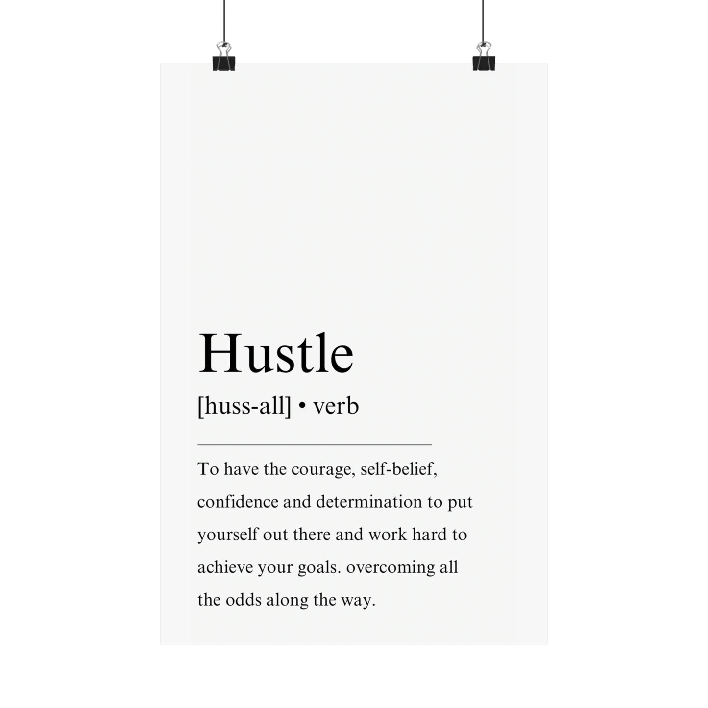 Hustle Definition Poster - The Vertical Jump