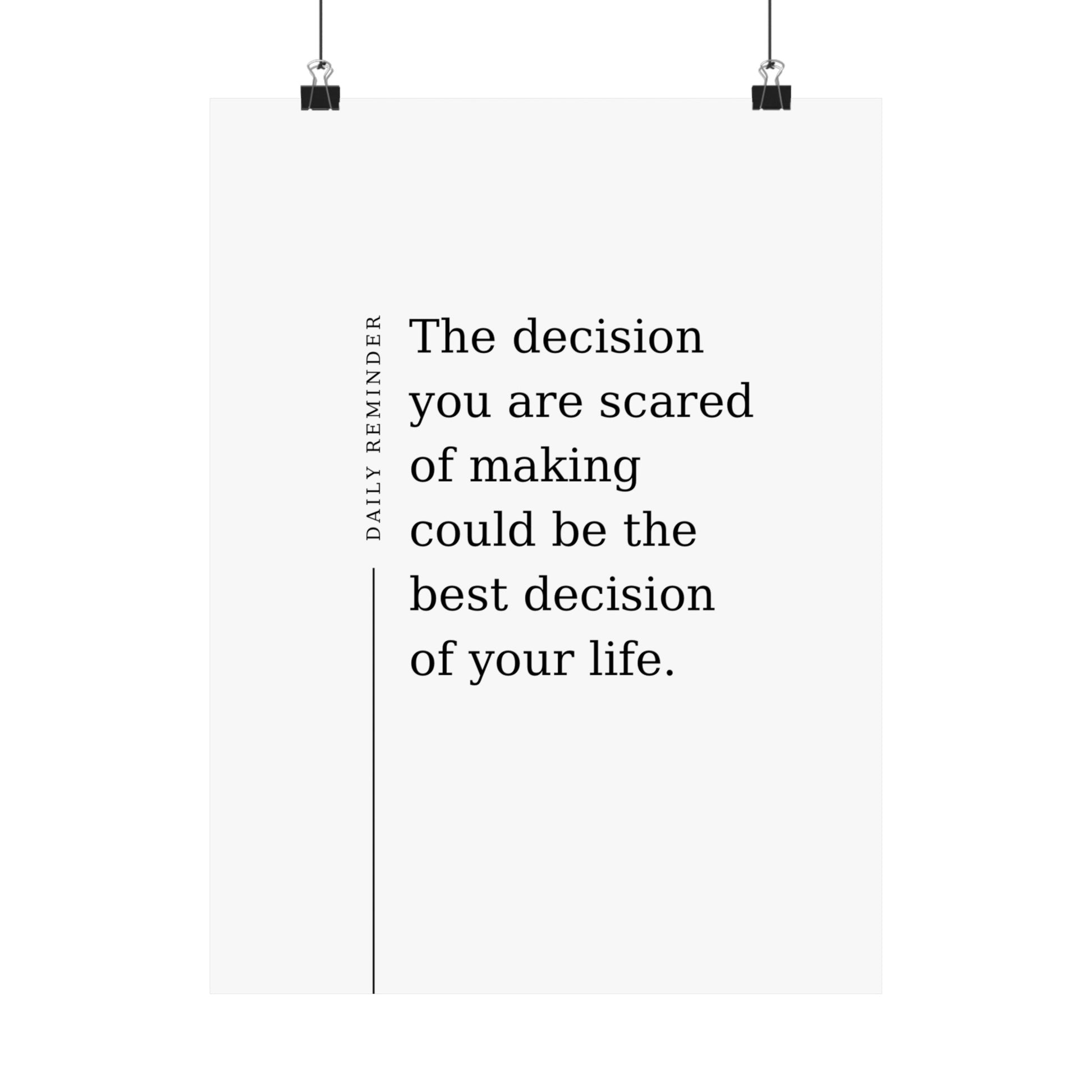 Daily Reminder: The decision you are scared of making - The Vertical Jump