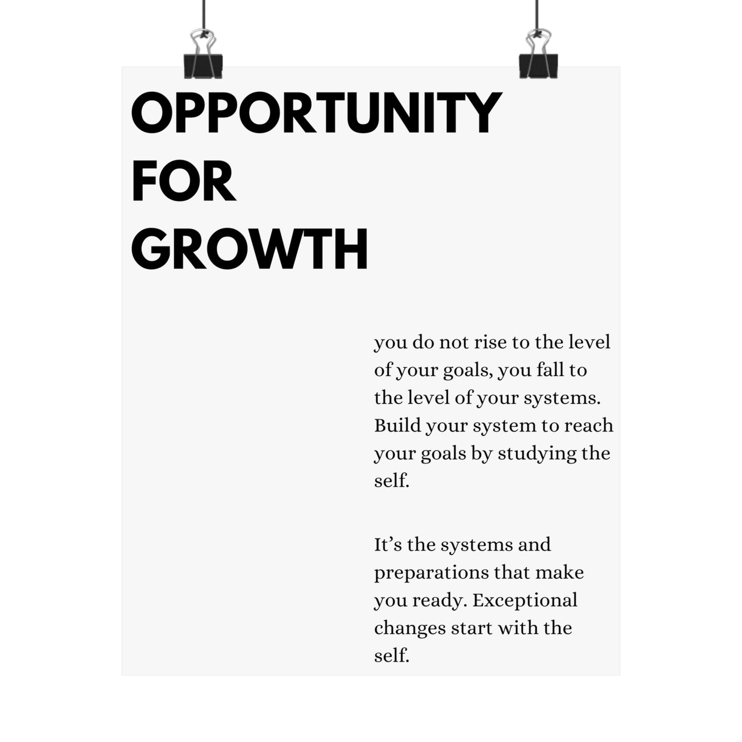 Opportunity for Growth.