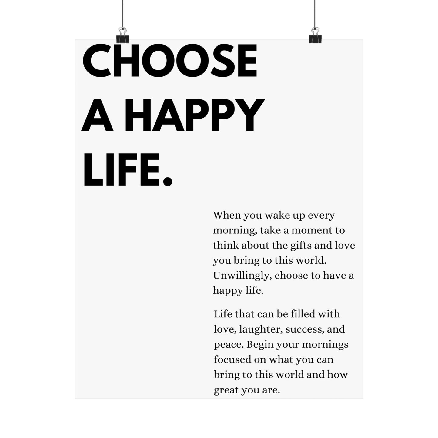 Choose A Happy Life. - The Vertical Jump