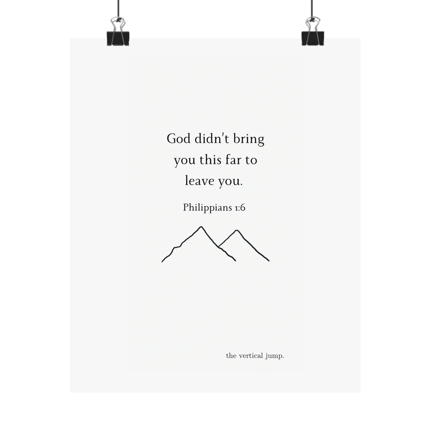 Philippians 1:6 Poster - The Vertical Jump