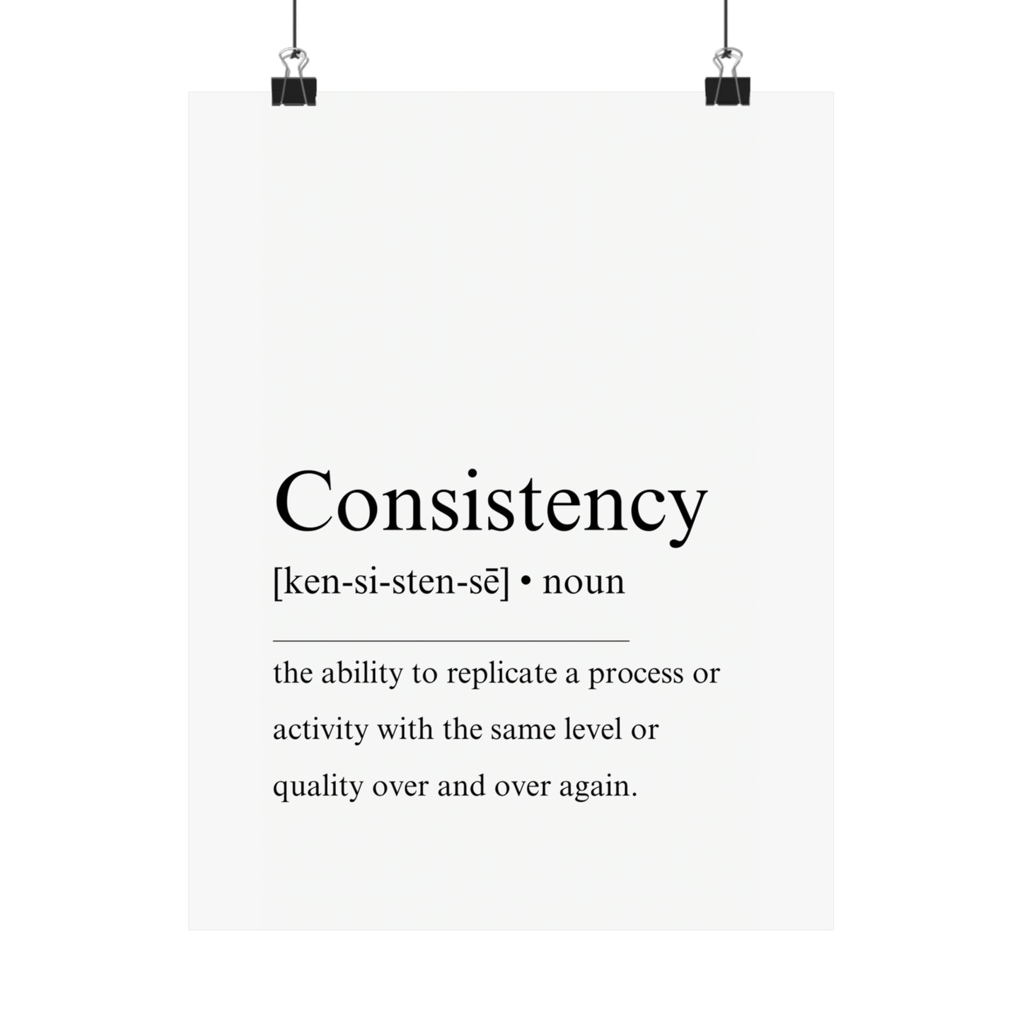 Consistency definition poster - The Vertical Jump