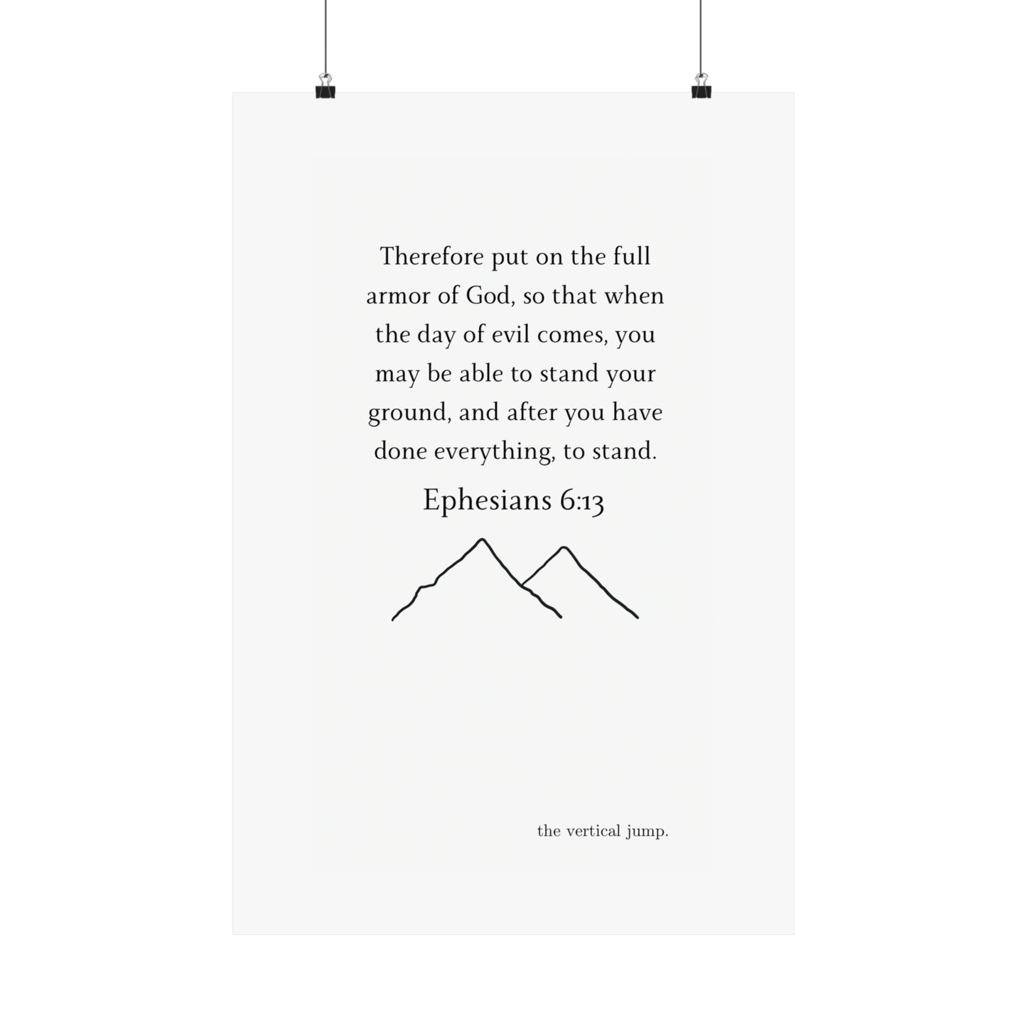 Ephesians 6:13 Poster - The Vertical Jump