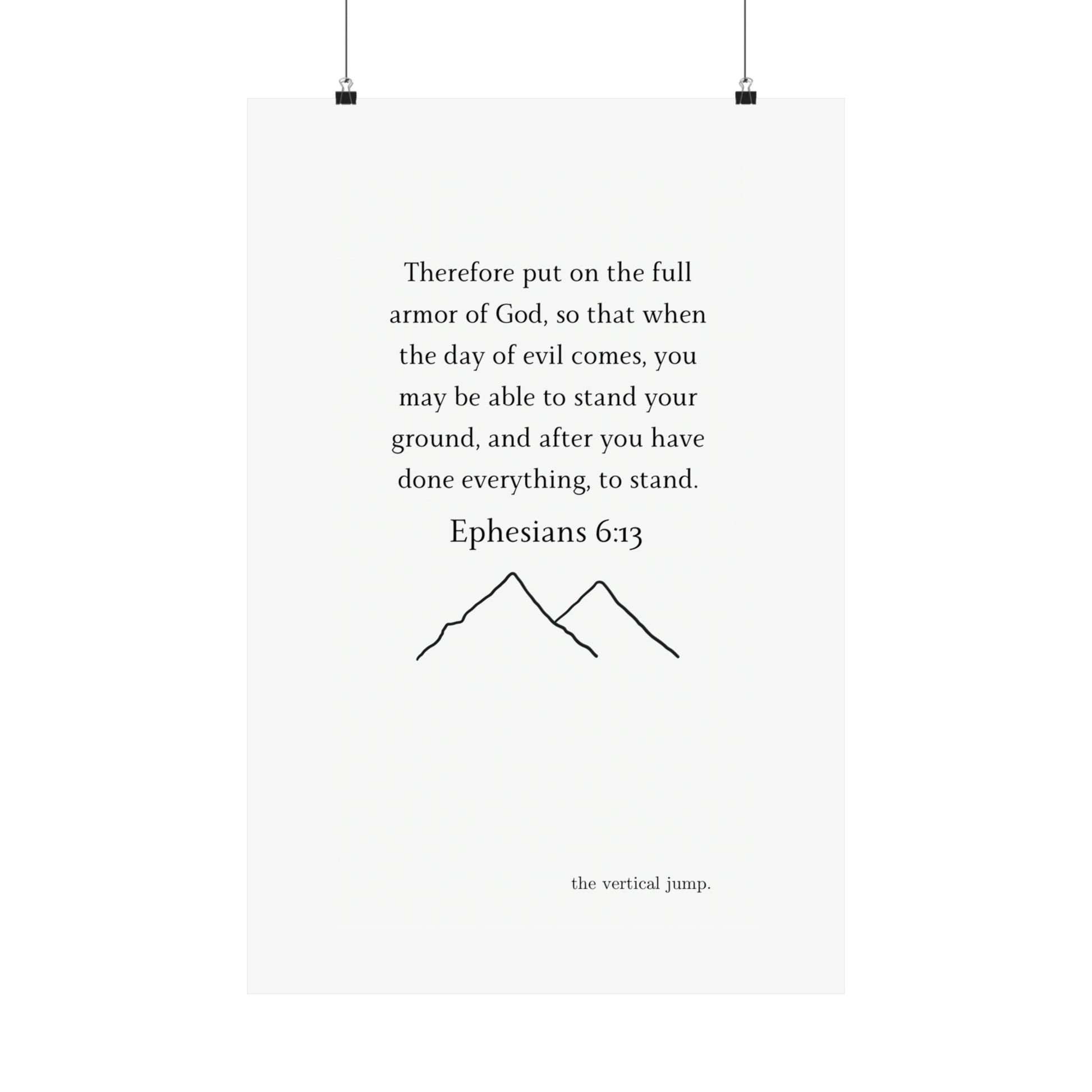 Ephesians 6:13 Poster - The Vertical Jump