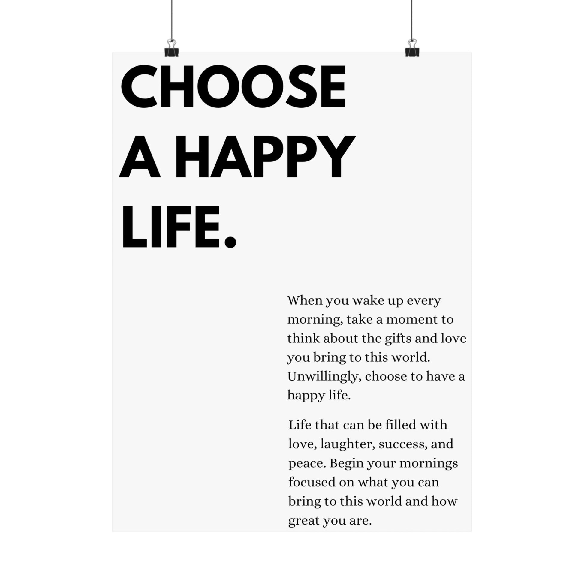 Choose A Happy Life. - The Vertical Jump