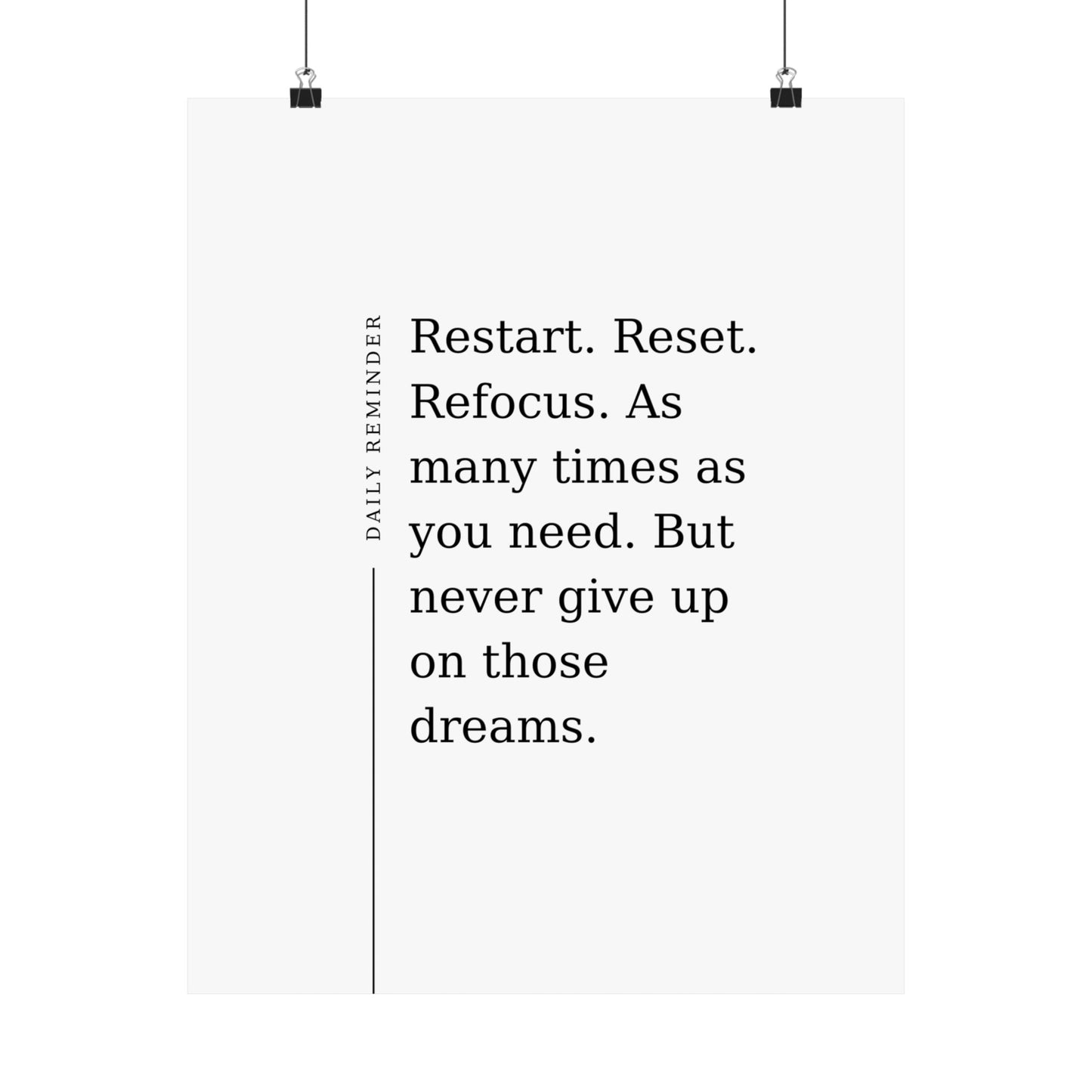 Daily Reminder: Restart, Reset, Refocus - The Vertical Jump