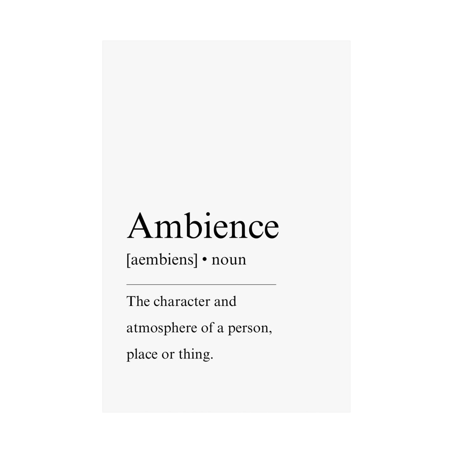 Ambience Definition - The Vertical Jump