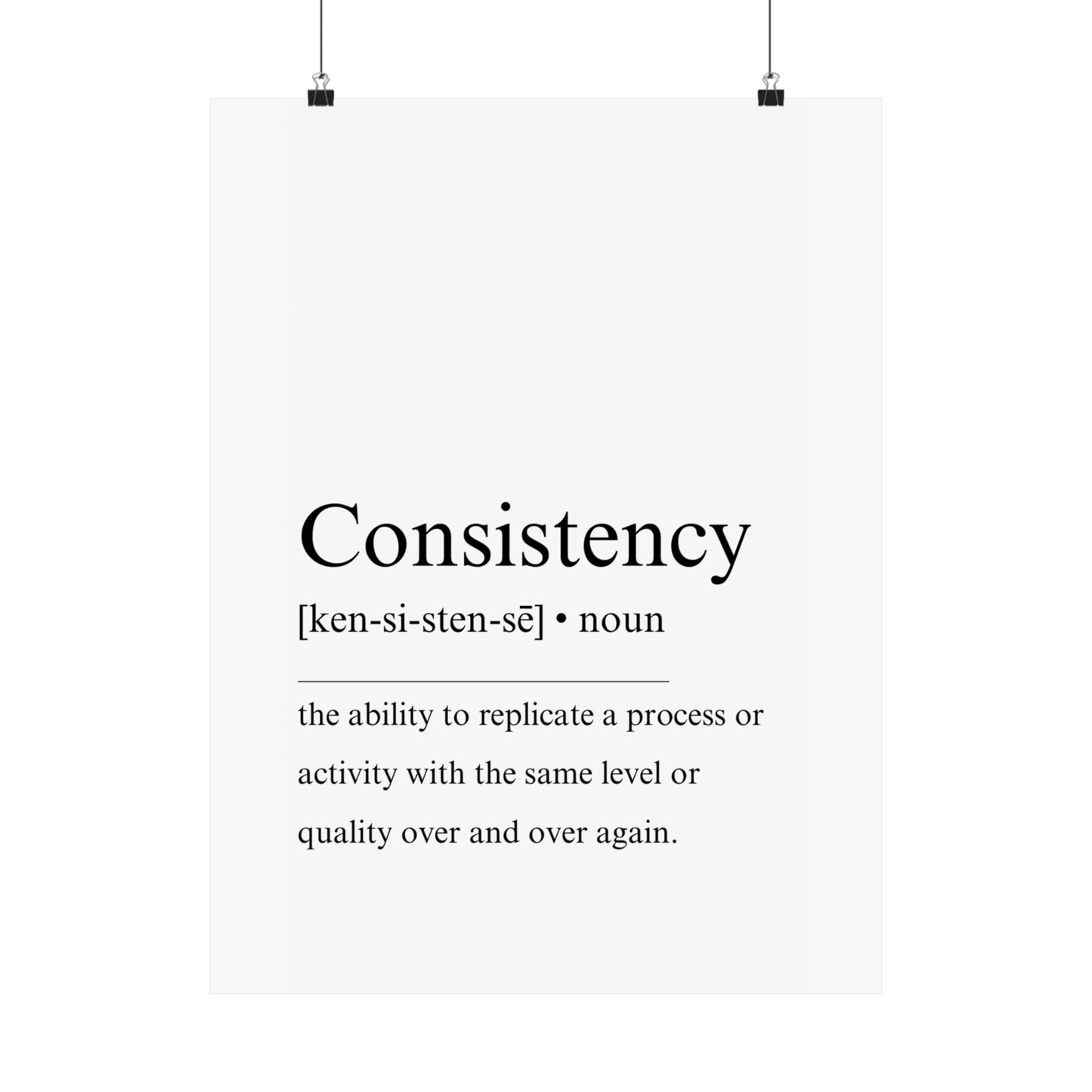 Consistency definition poster - The Vertical Jump