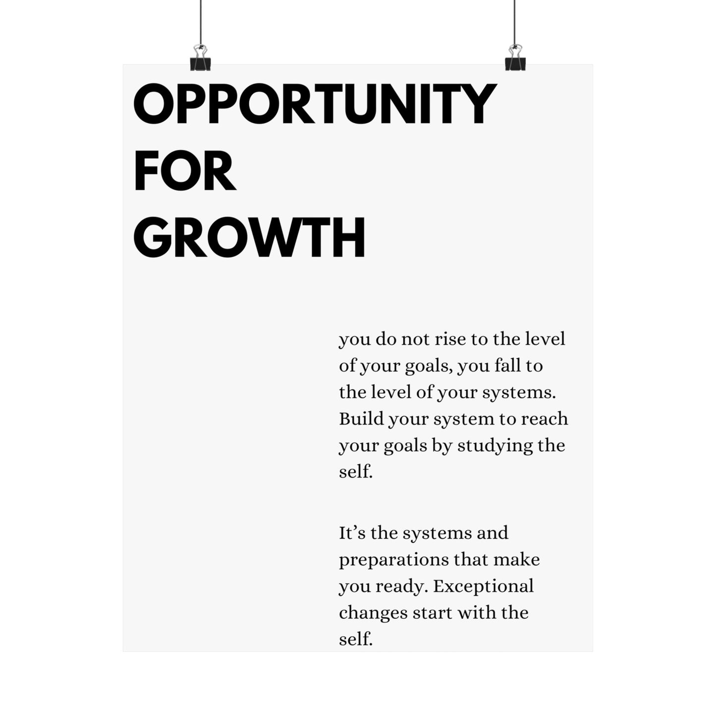 Opportunity for Growth.