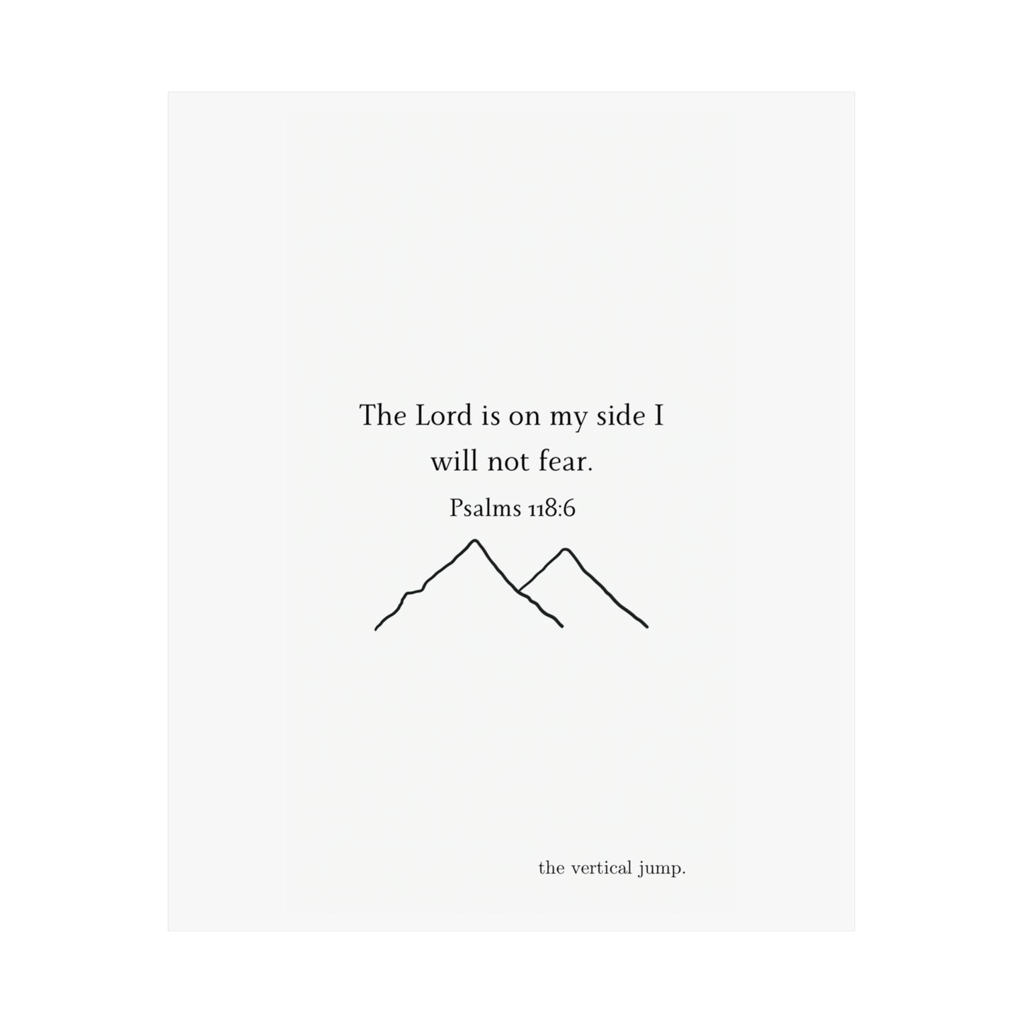 Psalm 118:6 Poster - The Vertical Jump