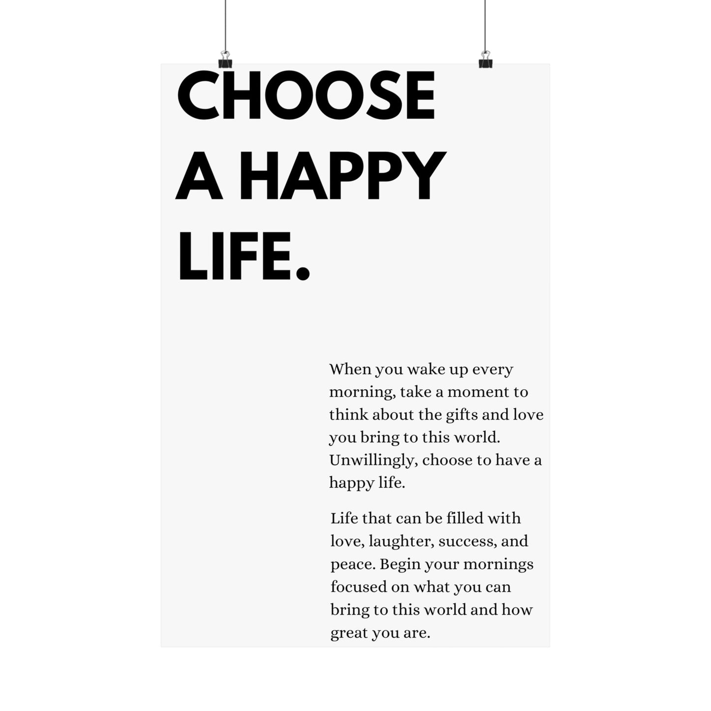 Choose A Happy Life. - The Vertical Jump