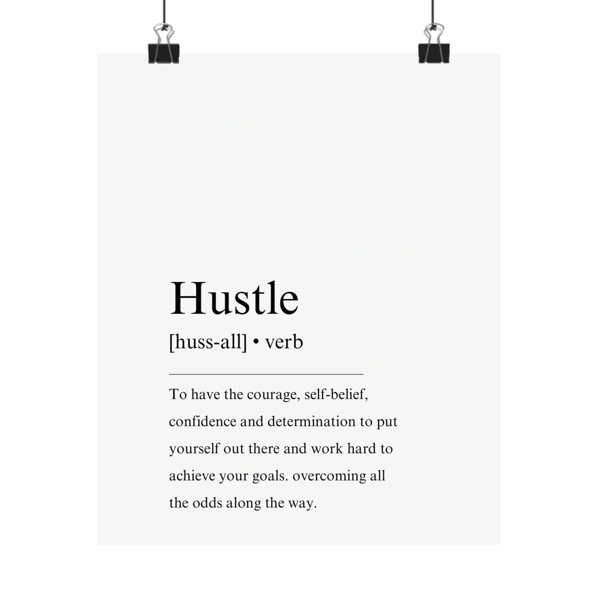 Hustle Definition Poster - The Vertical Jump