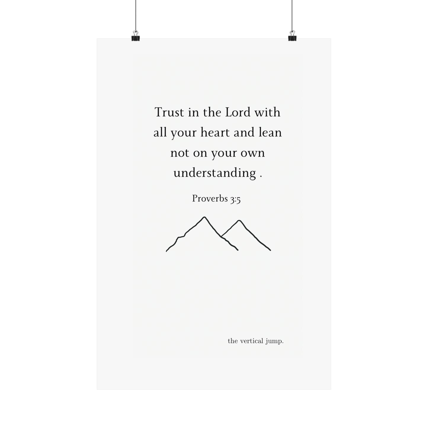 Proverbs 3:5 Poster - The Vertical Jump