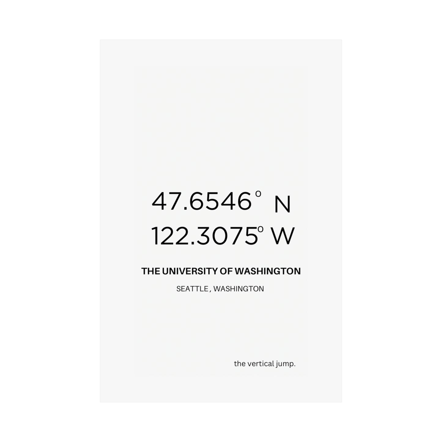 The University of Washington. - The Vertical Jump