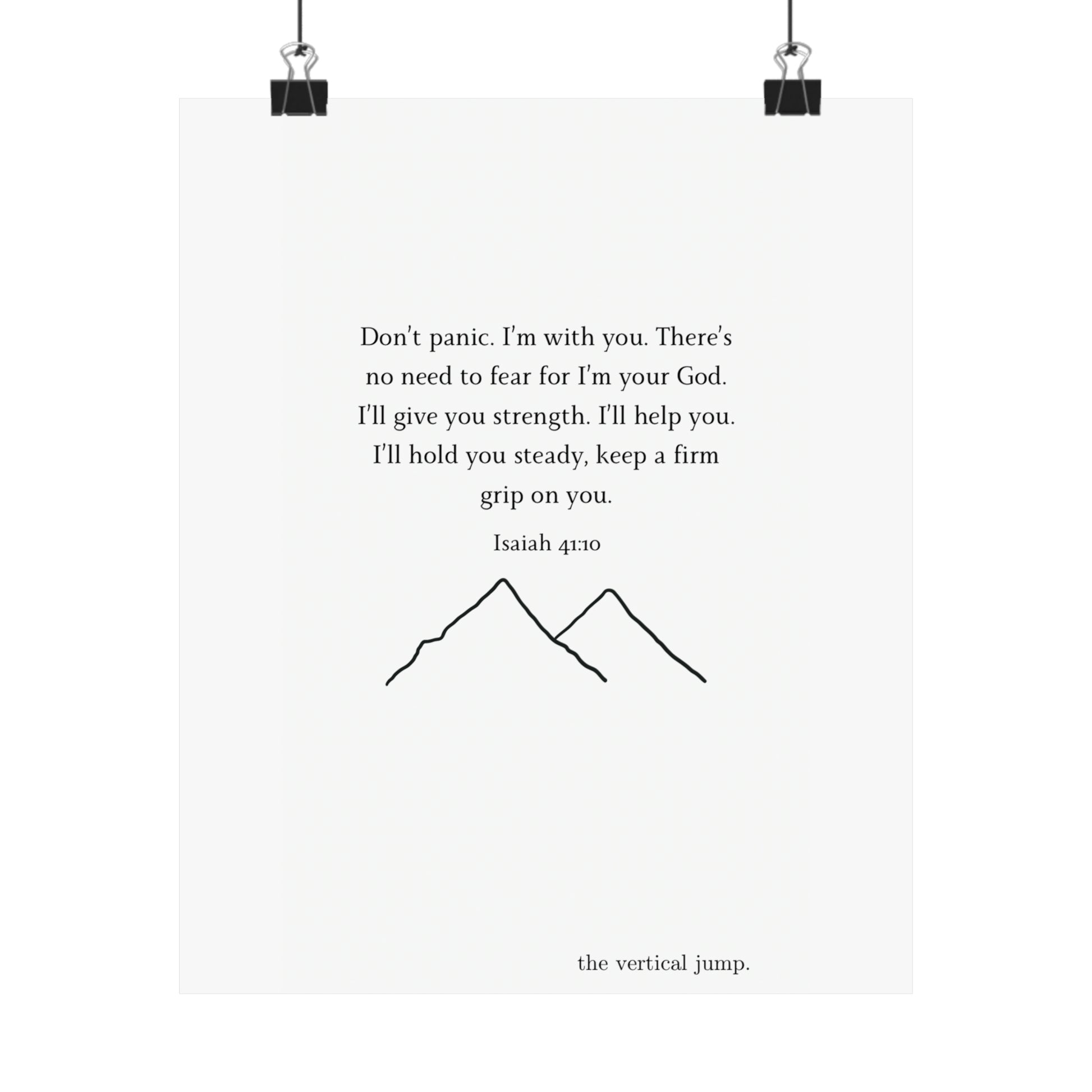 Isaiah 41:10 poster - The Vertical Jump