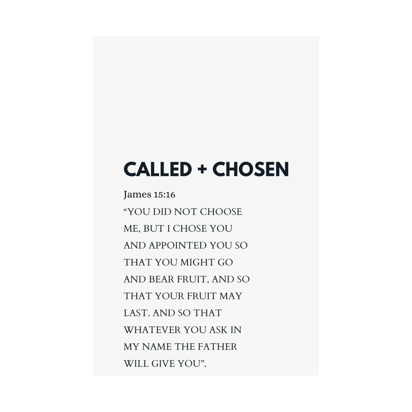 James 15:16 (Called + Chosen) - The Vertical Jump