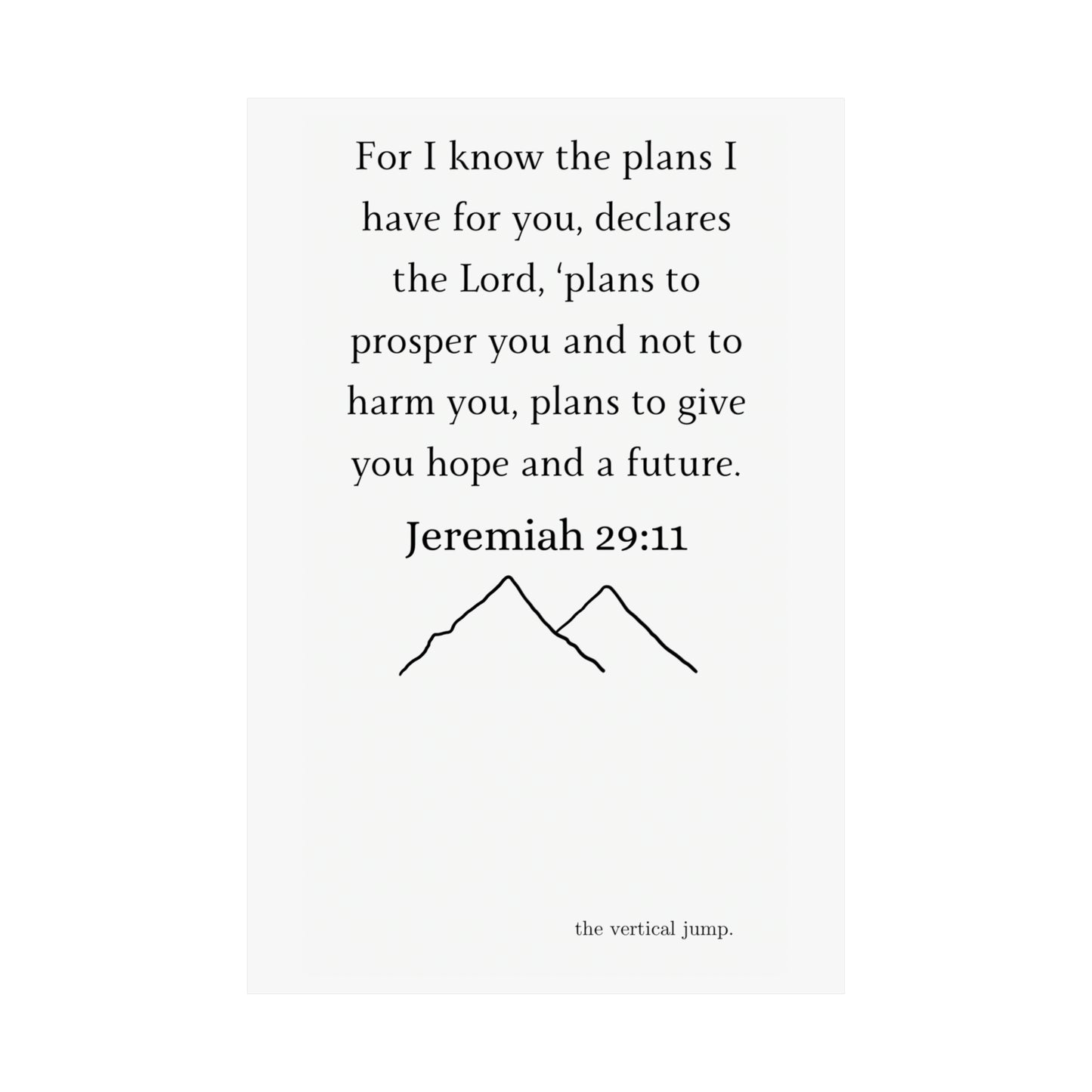 Jeremiah 29:11 - The Vertical Jump