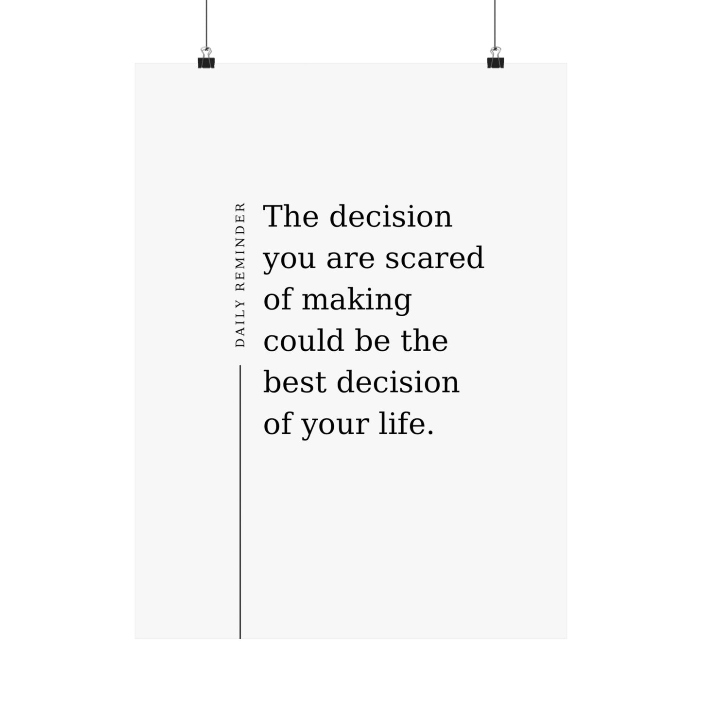 Daily Reminder: The decision you are scared of making - The Vertical Jump