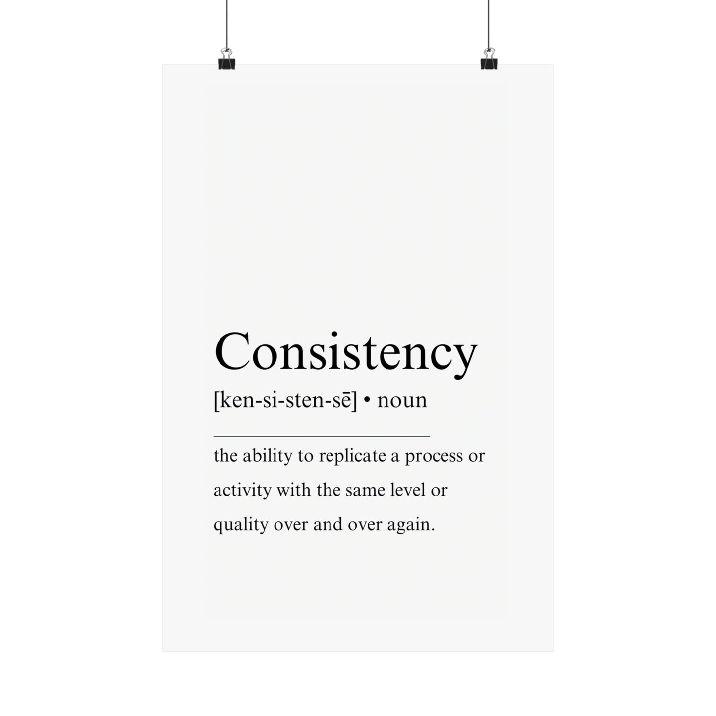 Consistency definition poster - The Vertical Jump