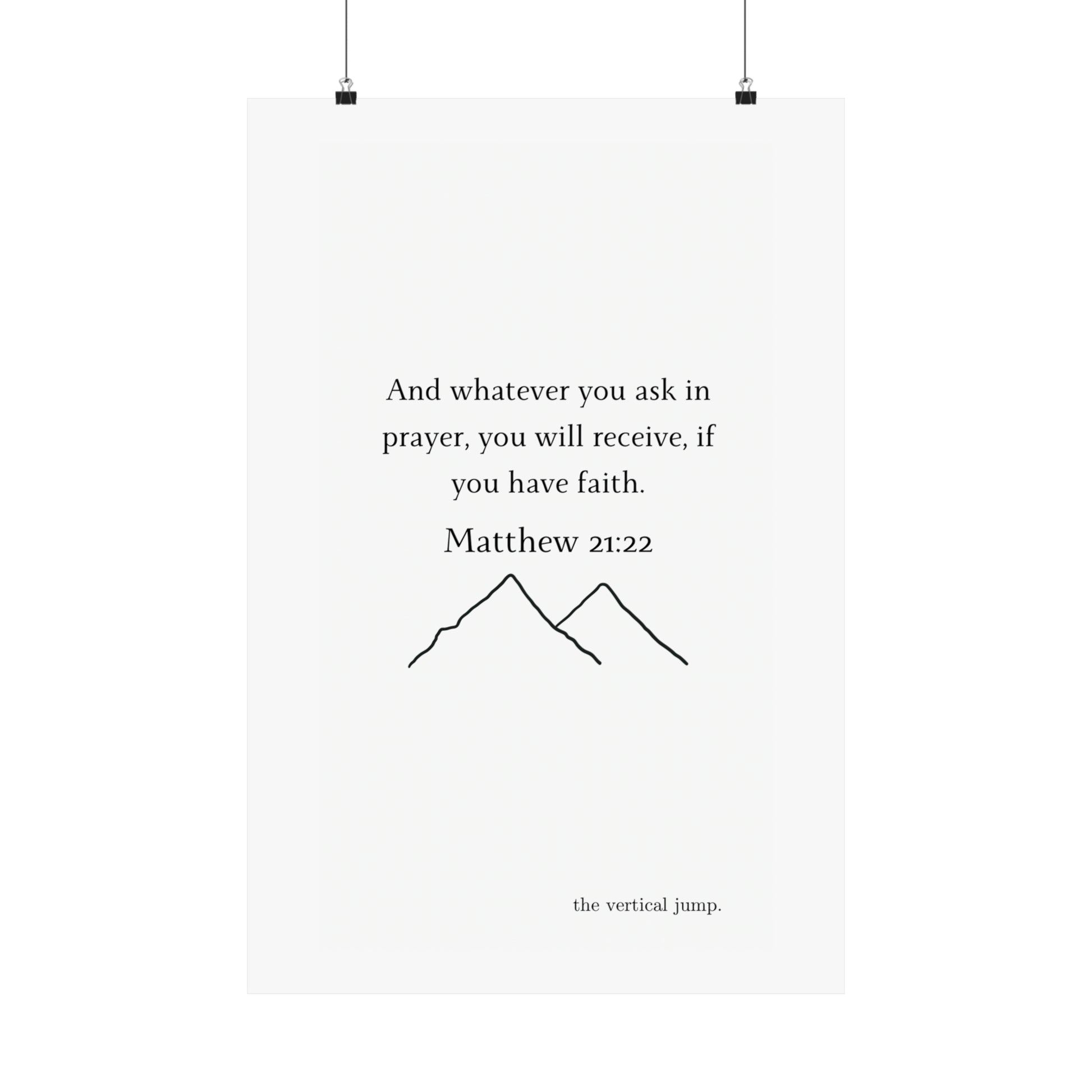 Matthew 21:22 Poster - The Vertical Jump