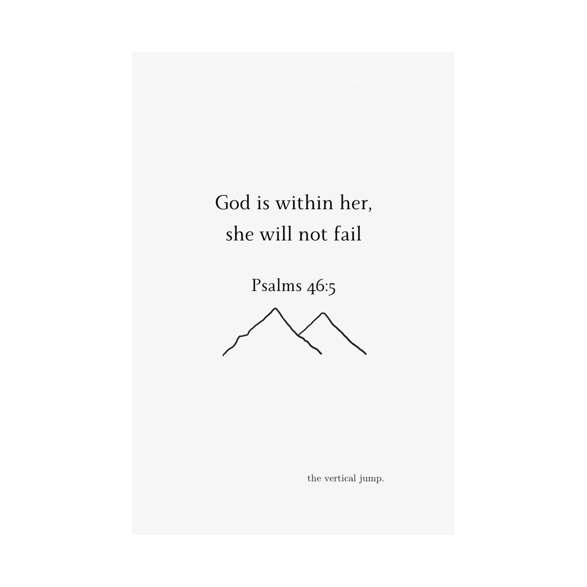 Psalms 46:5 Poster - The Vertical Jump