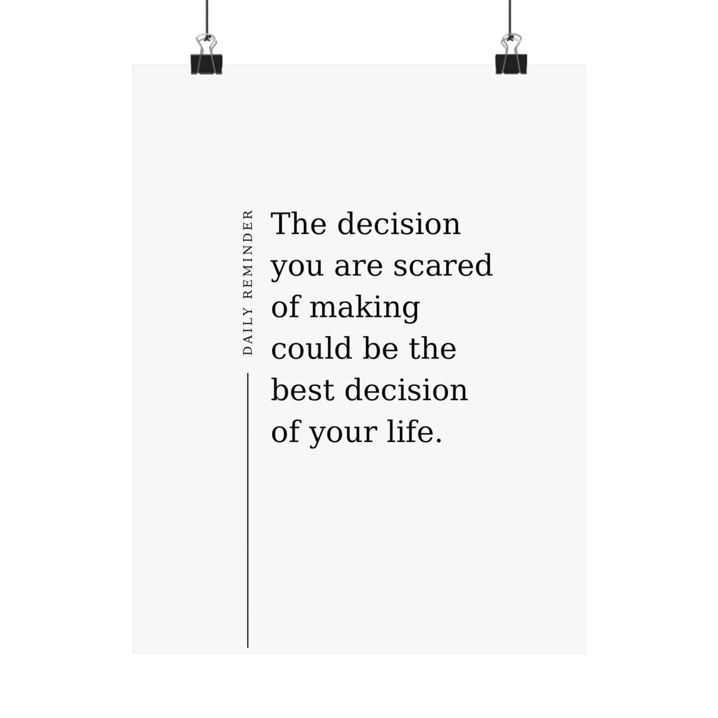 Daily Reminder: The decision you are scared of making - The Vertical Jump