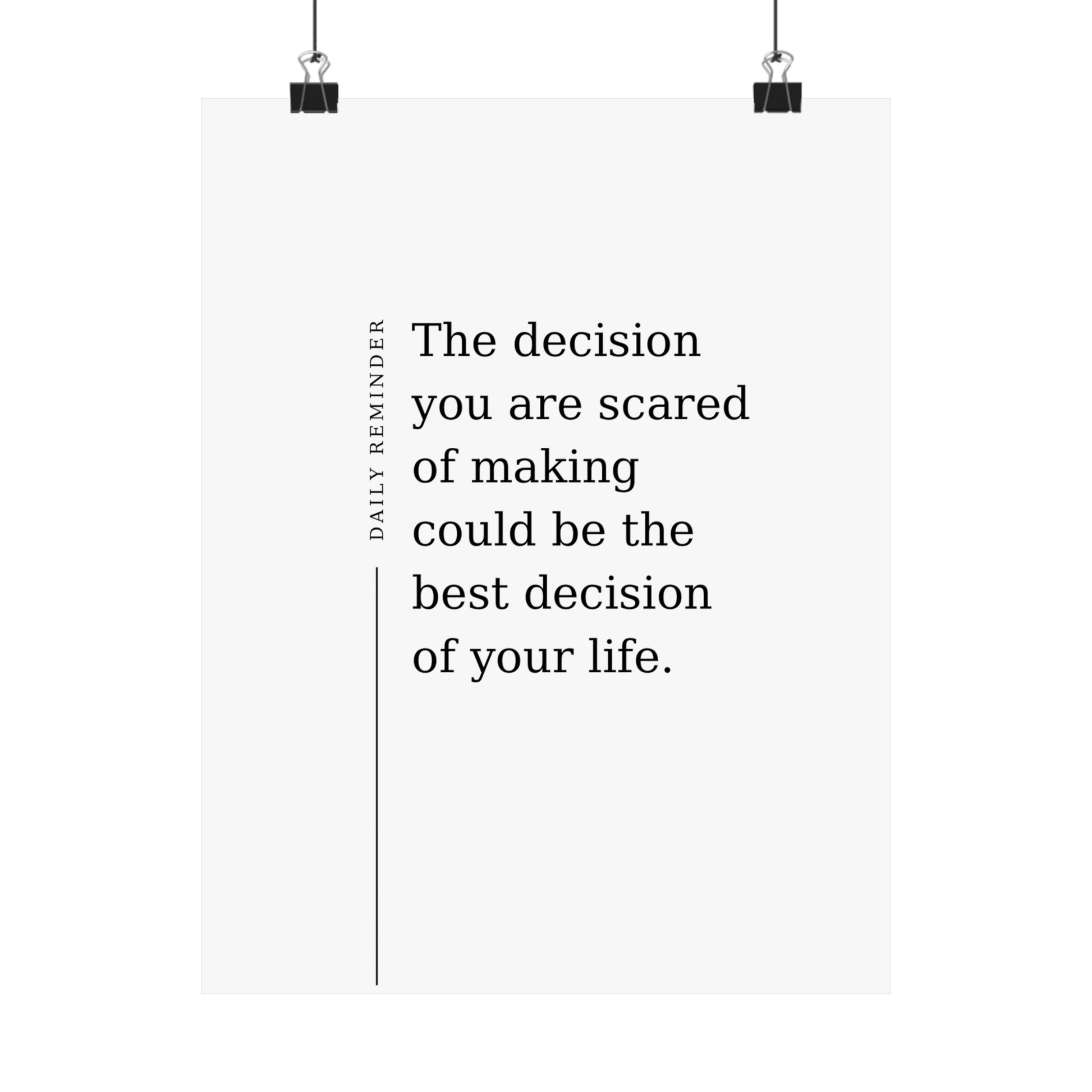 Daily Reminder: The decision you are scared of making - The Vertical Jump