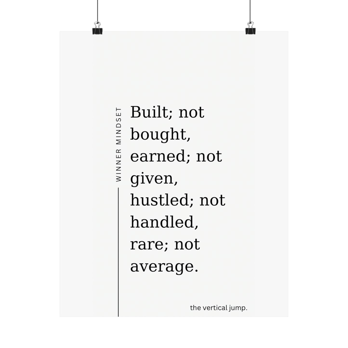 Winner Mindset Poster - The Vertical Jump