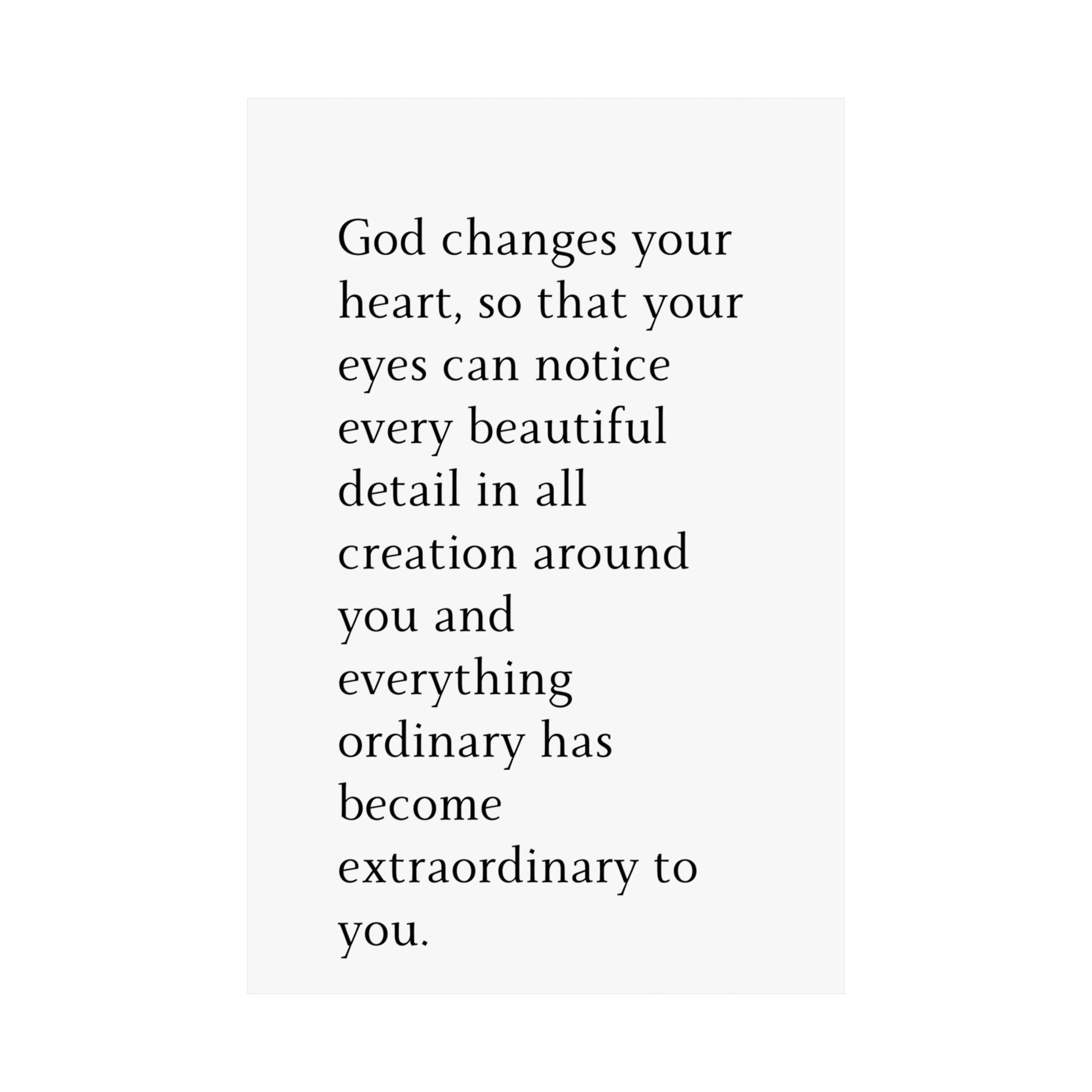 God Changes Your Heart… - The Vertical Jump