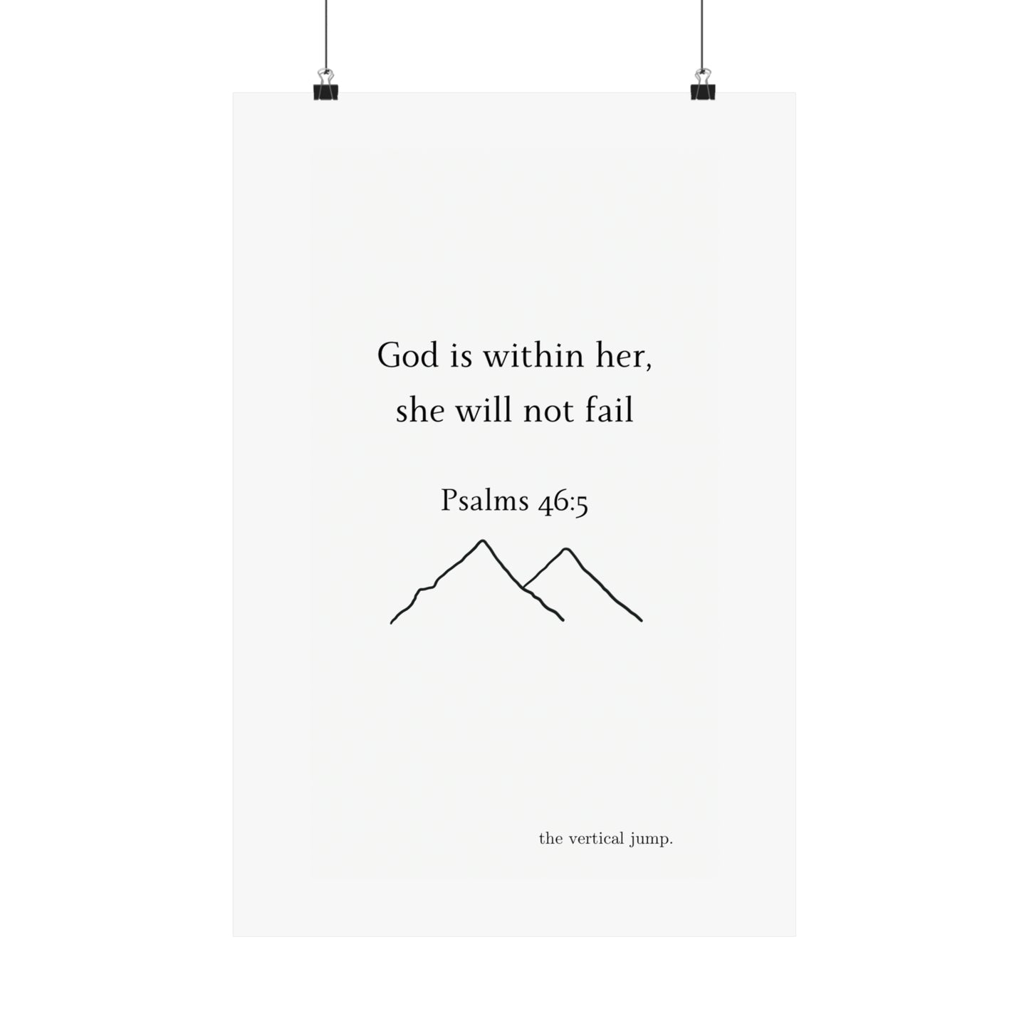 Psalms 46:5 Poster - The Vertical Jump