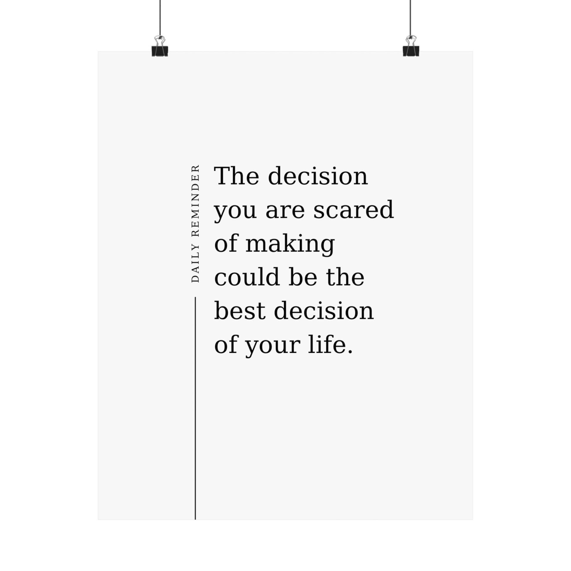 Daily Reminder: The decision you are scared of making - The Vertical Jump